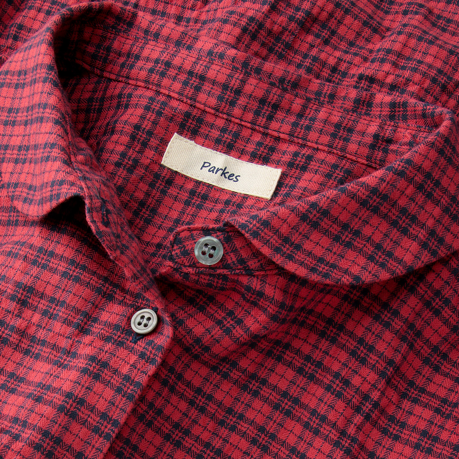 Parkes ヘリンボーンシャーリングチェックシャツ - 画像10