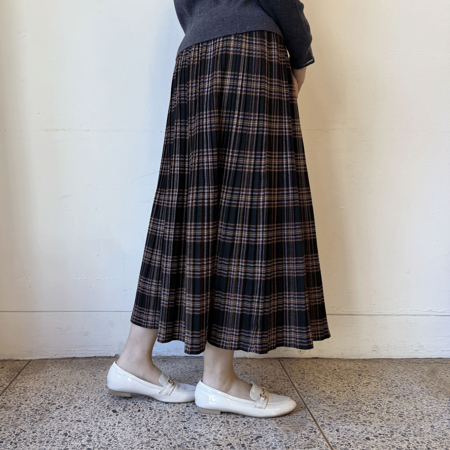 【Insta Live】J．Sloane プリーツチェックスカート - 画像4