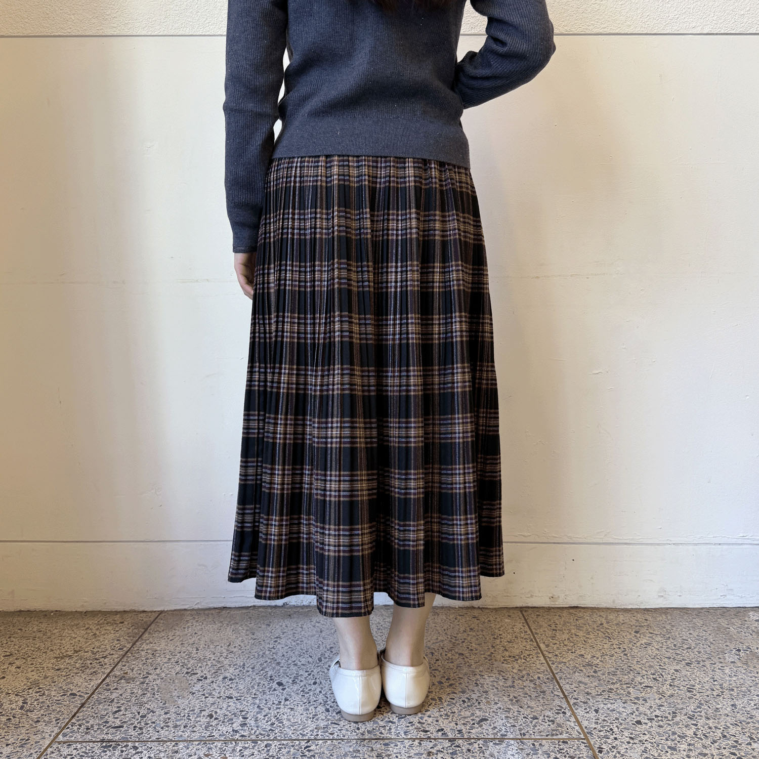 【Insta Live】J．Sloane プリーツチェックスカート - 画像5