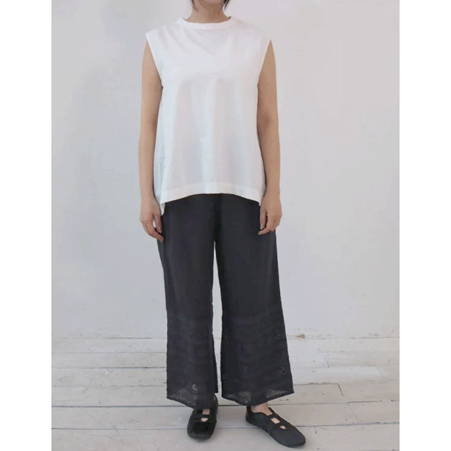 YARRA 布帛コンビノースリーブプルオーバー - 画像6