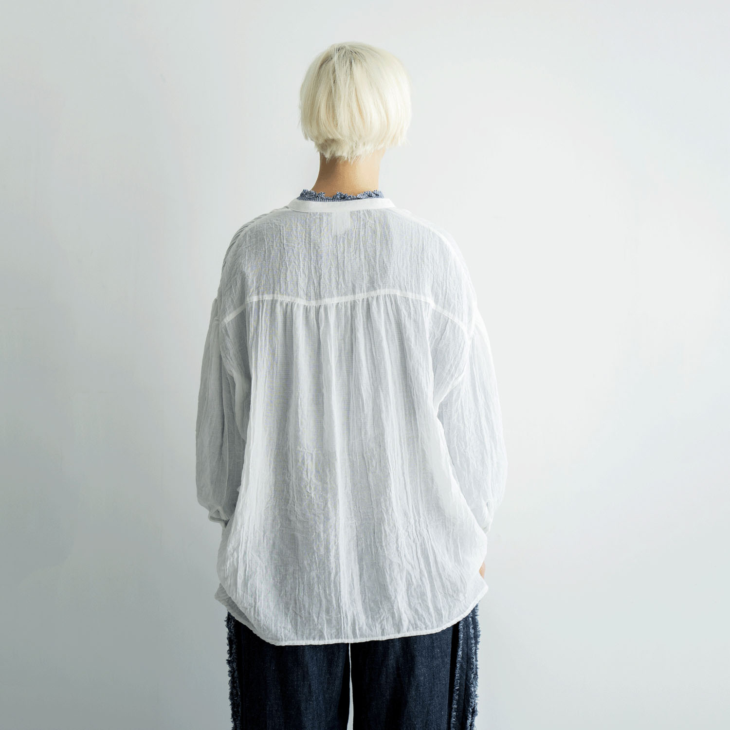 ista－ire T／Cガーゼ サイドタックブラウス - 画像7