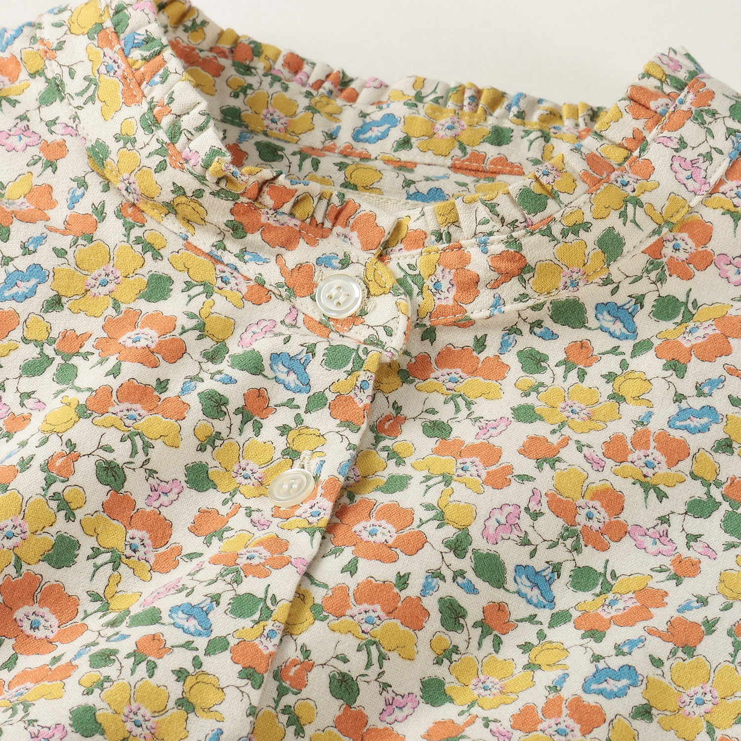 Parkes LIBERTY スタンドビッグフリルシャツ - 画像4