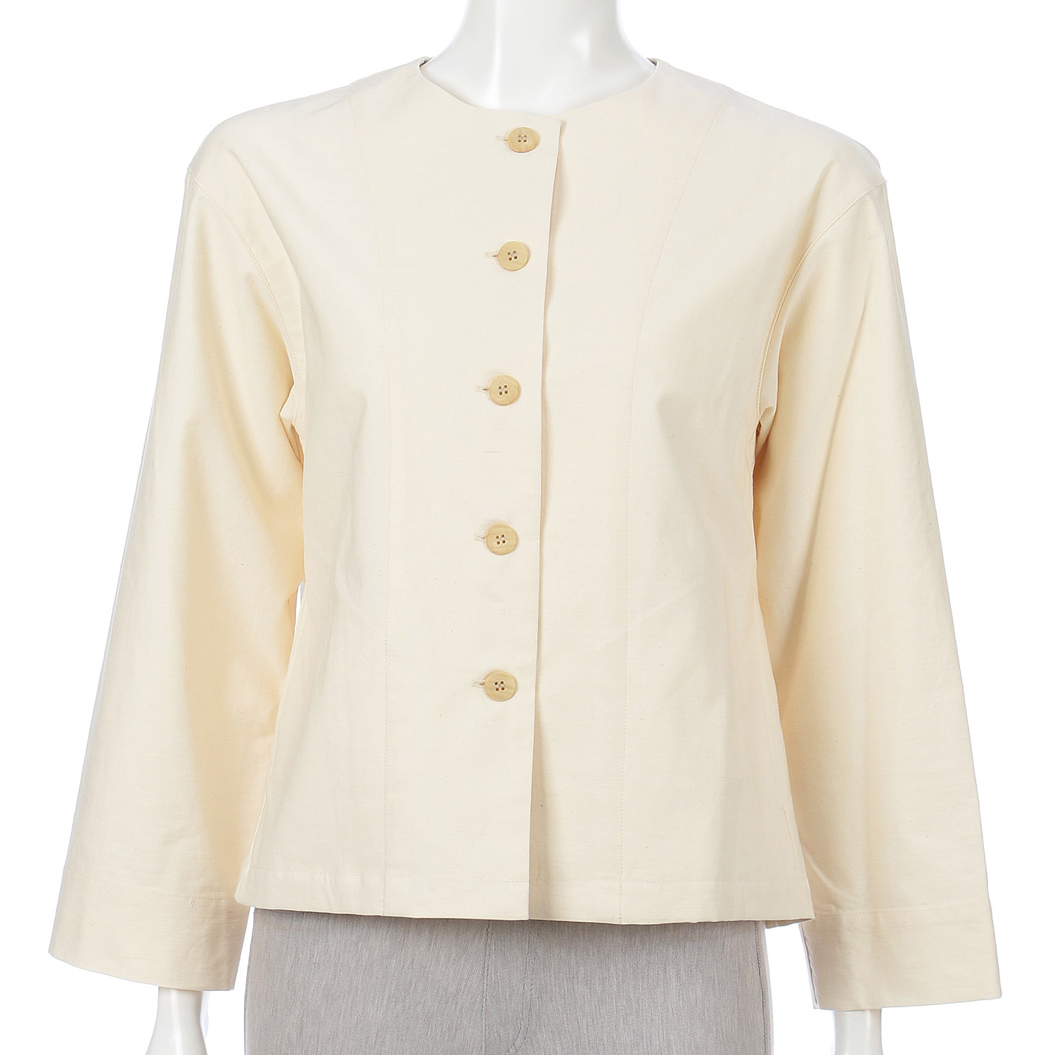 Parkes LIBERTYビンテージバックサテンノーカラージャケット