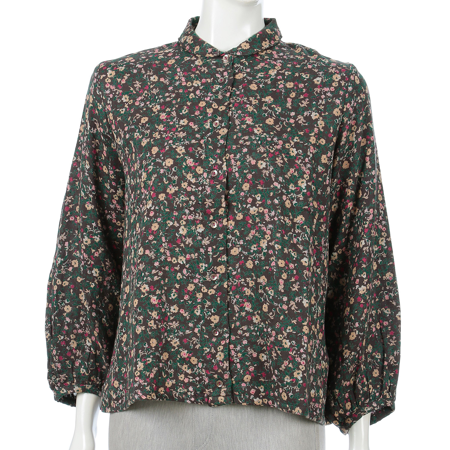 東京かんかん 小花柄コットンダブルガーゼブラウス - 画像5