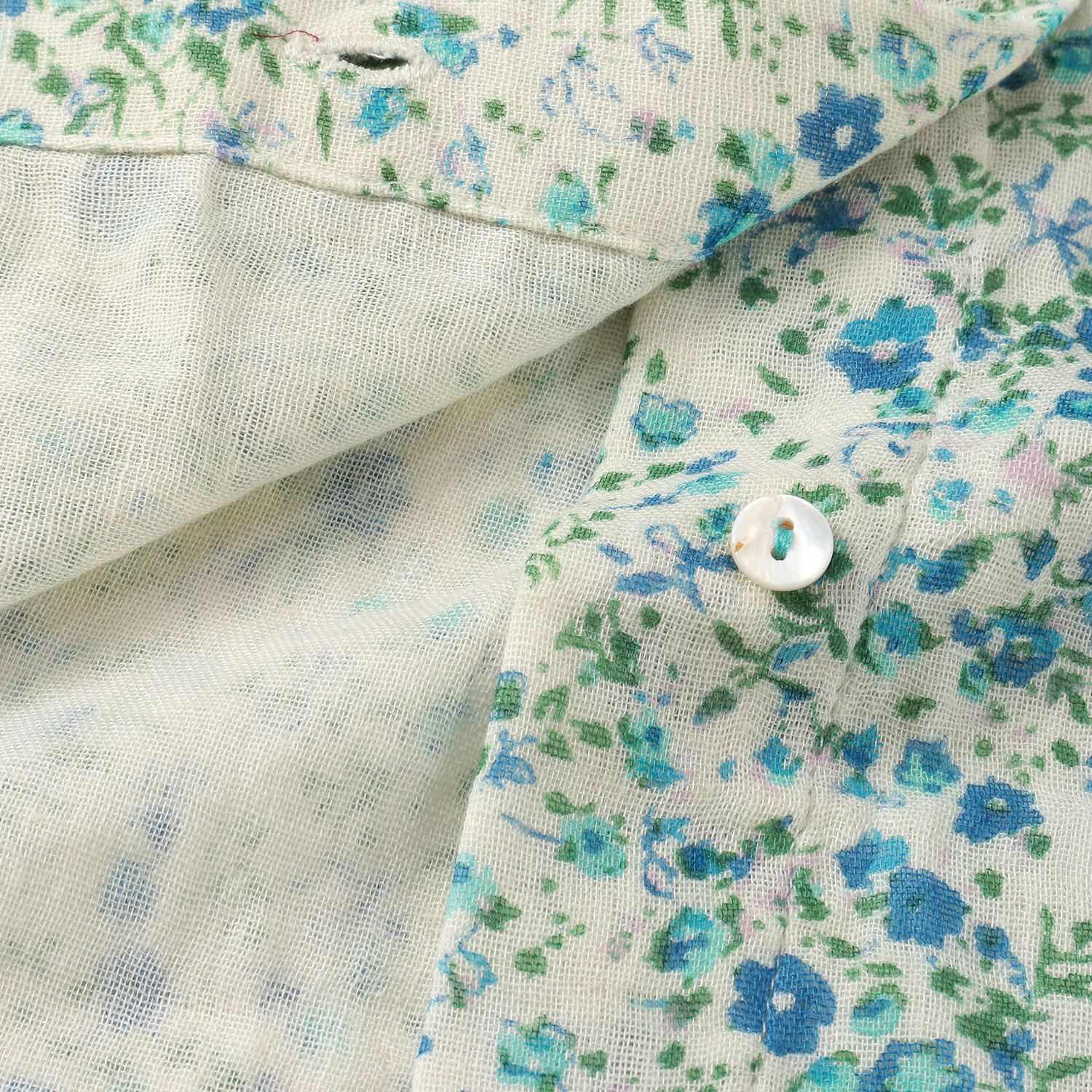 東京かんかん 小花柄コットンダブルガーゼシャツワンピース - 画像5