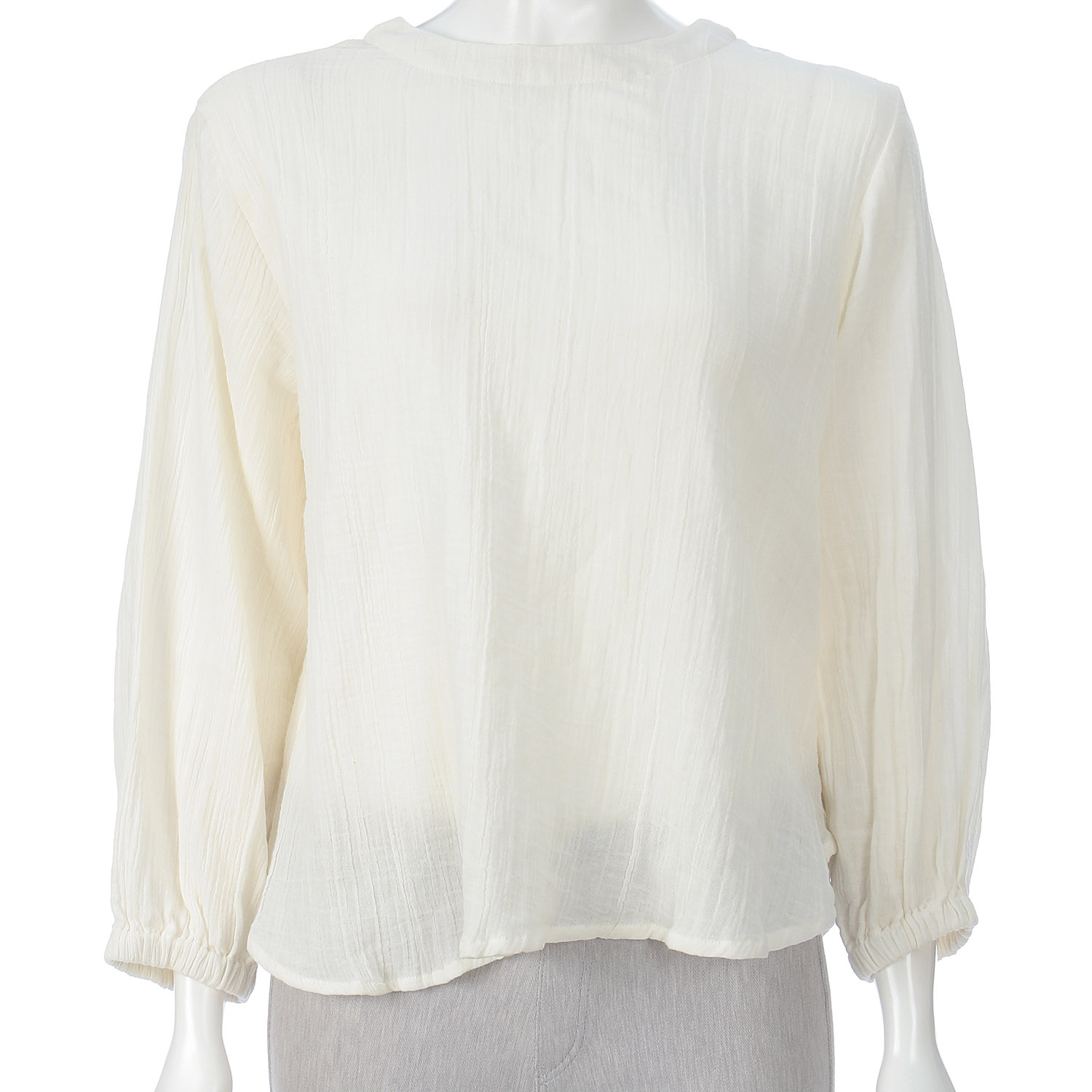 東京かんかん ふんわりダブルガーゼクレープ2Wブラウス - 画像3