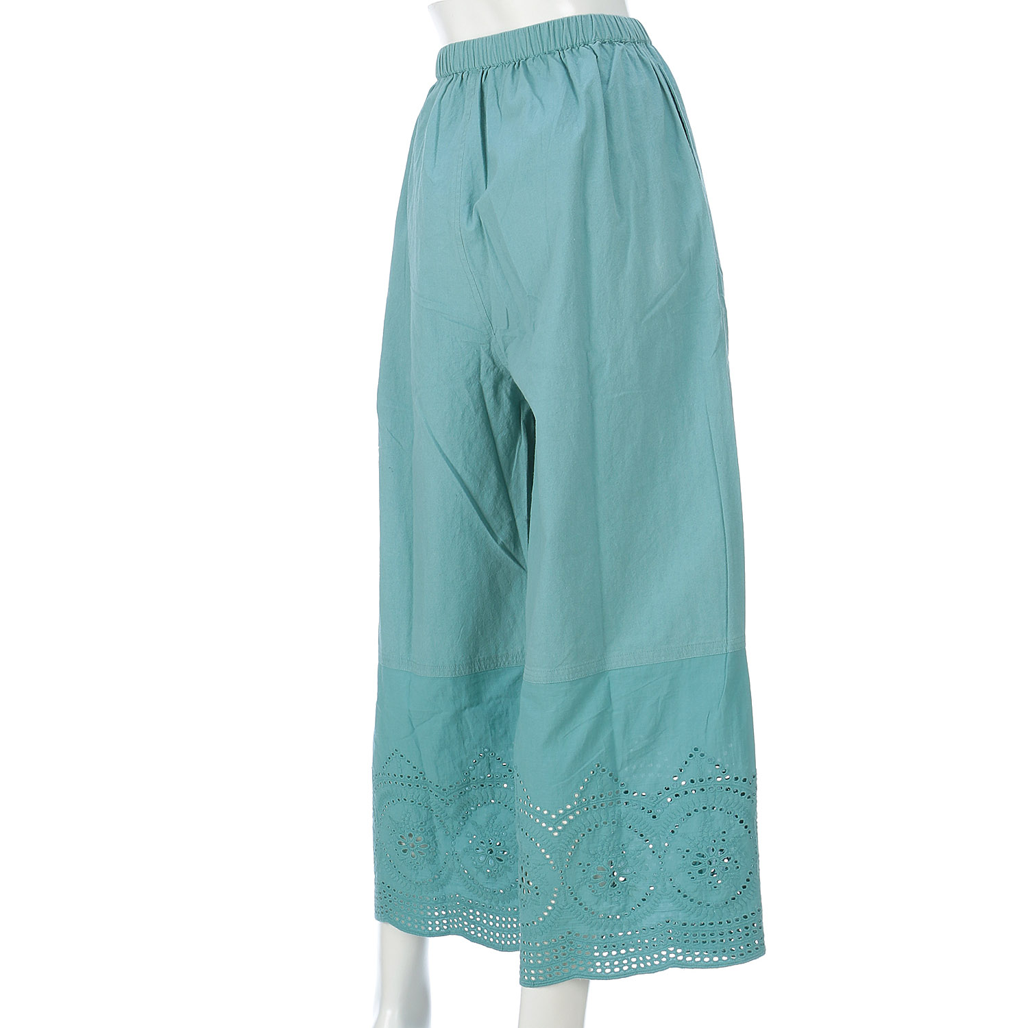 東京かんかん 縁がかわいい刺繍コットンパンツ - 画像8