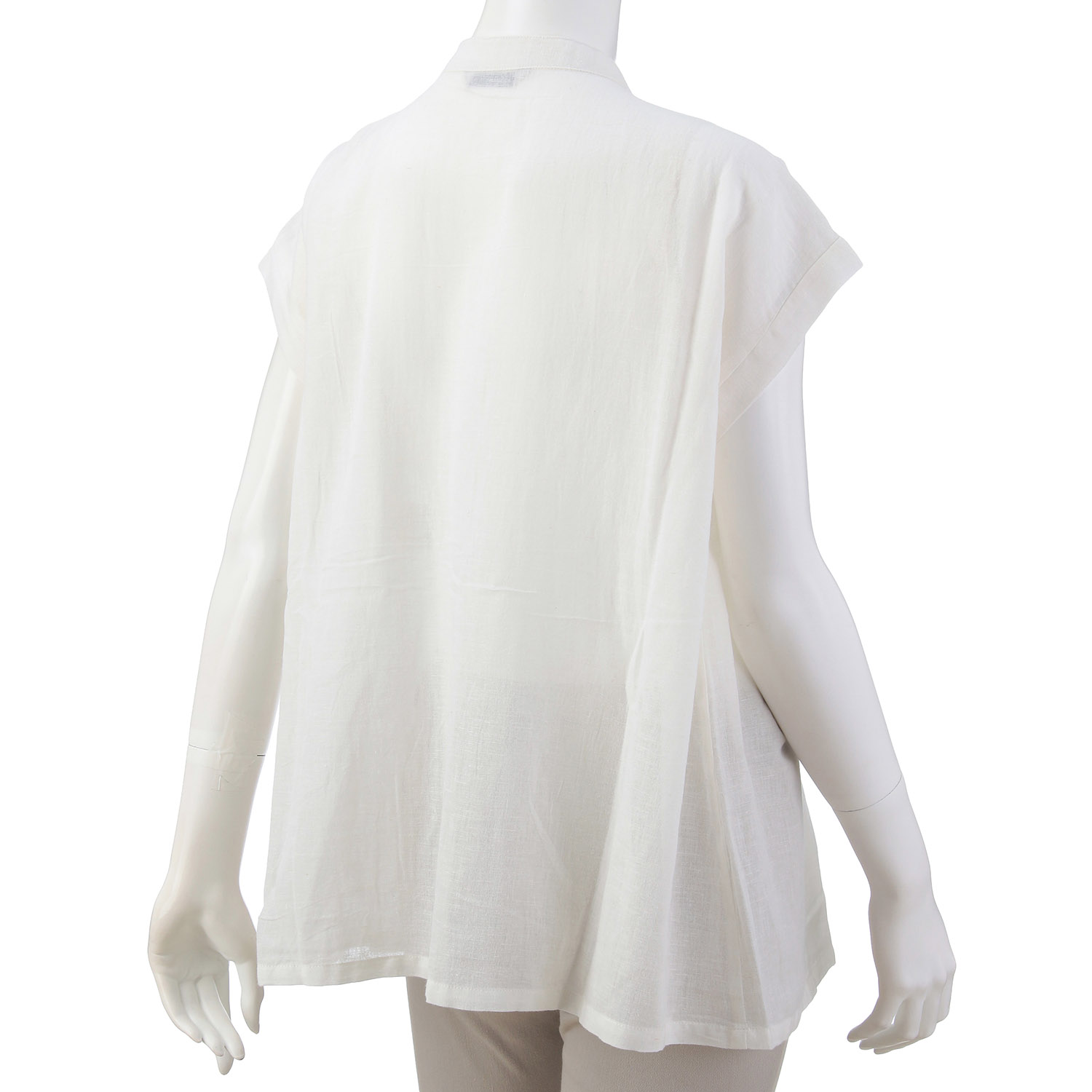 東京かんかん 虹色ピンタックコットンリネンガーゼブラウス - 画像4