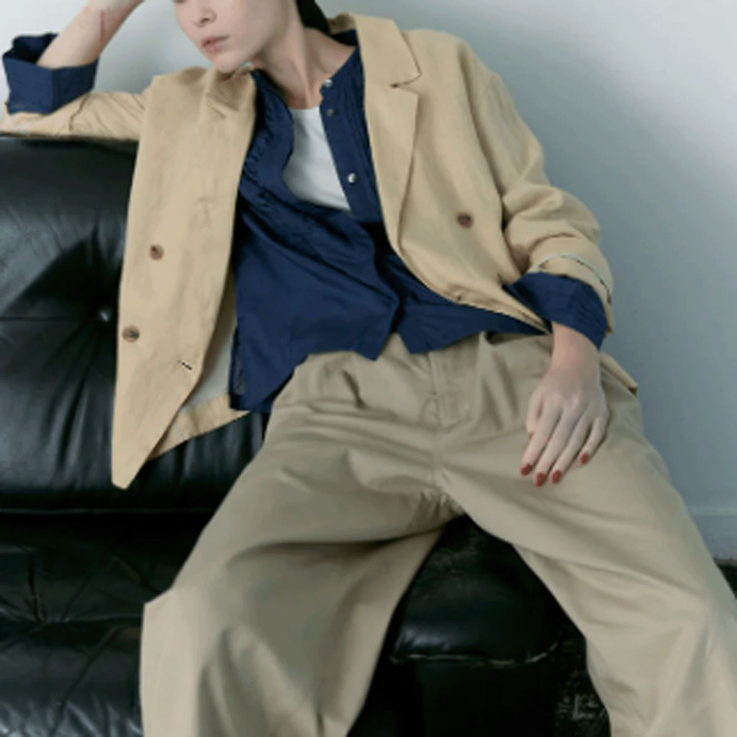 doux bleu リネンワイドジャケット - 画像13