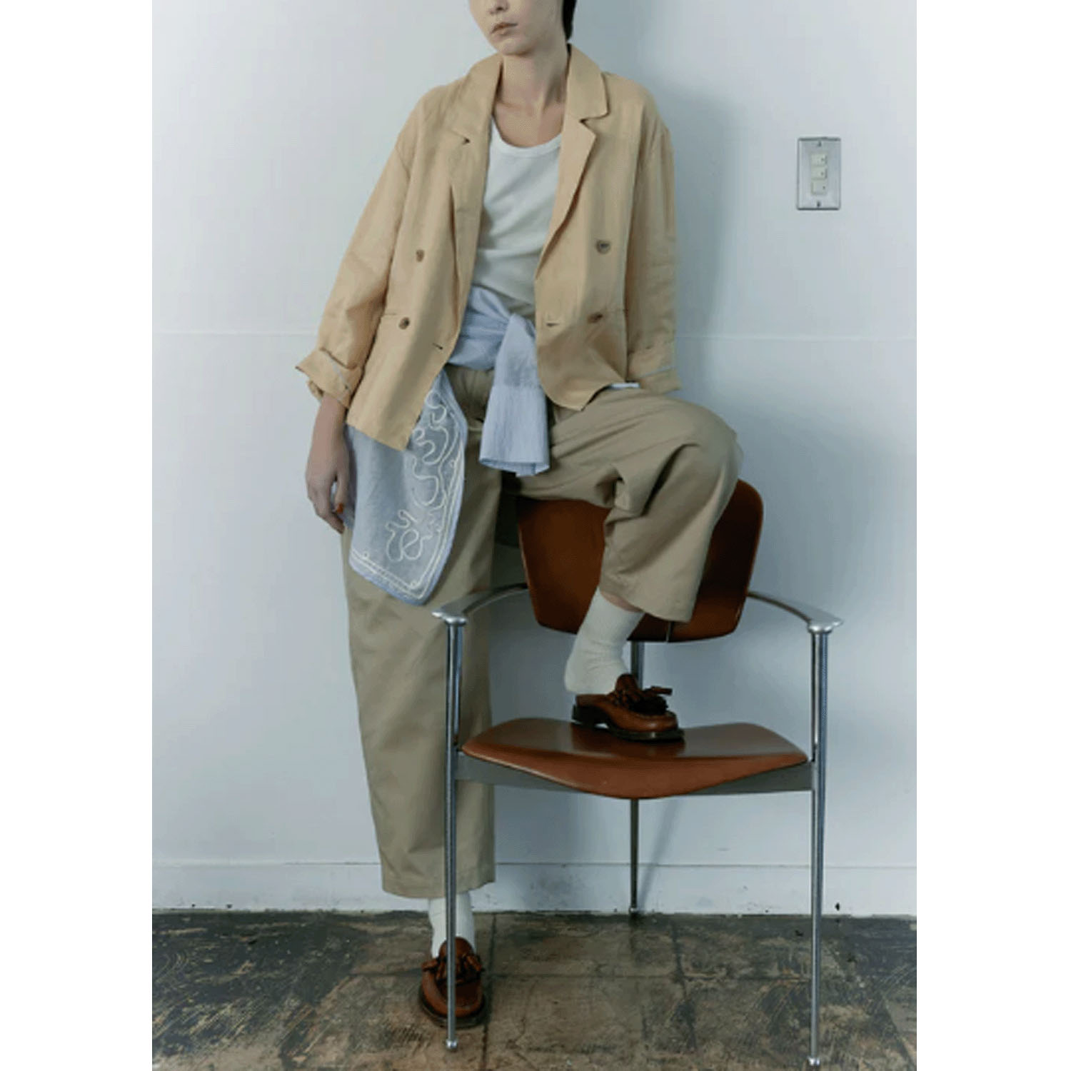 doux bleu リネンワイドジャケット - 画像14