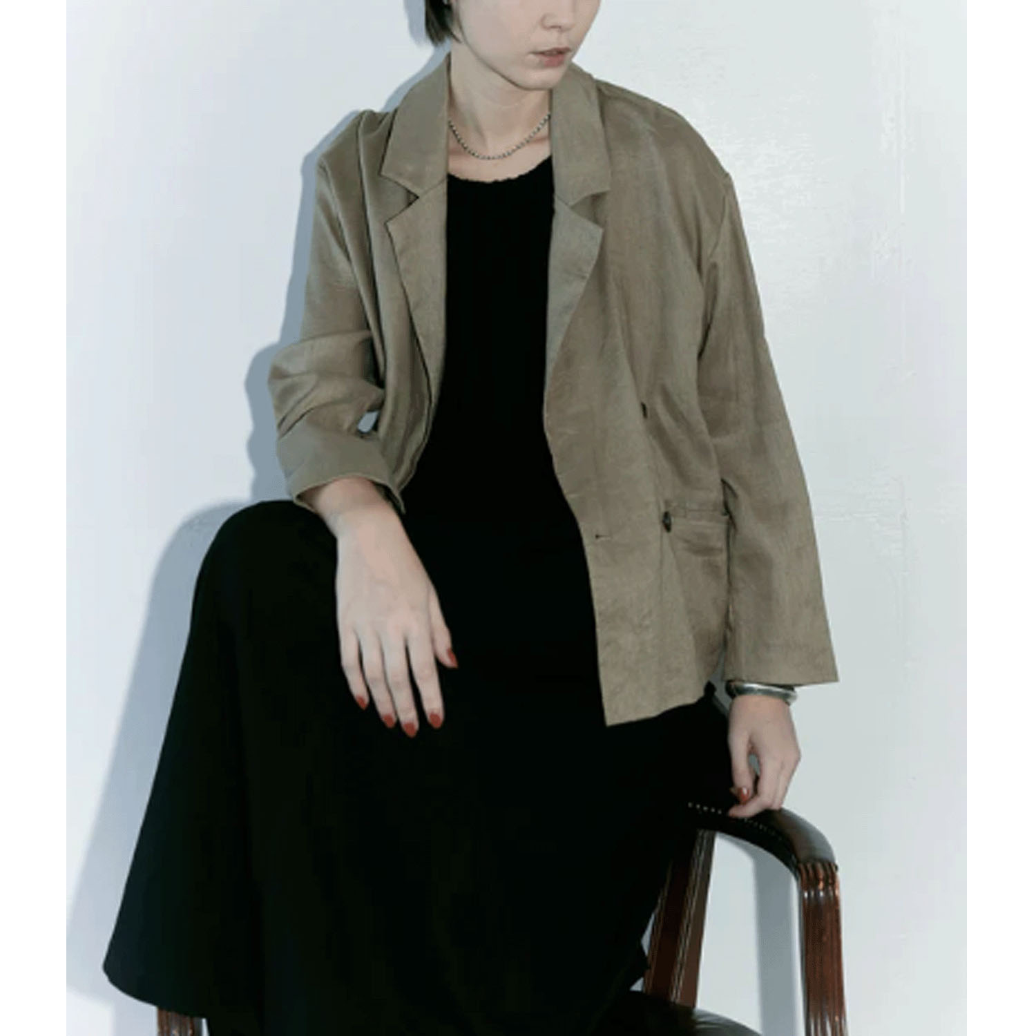 doux bleu リネンワイドジャケット - 画像15