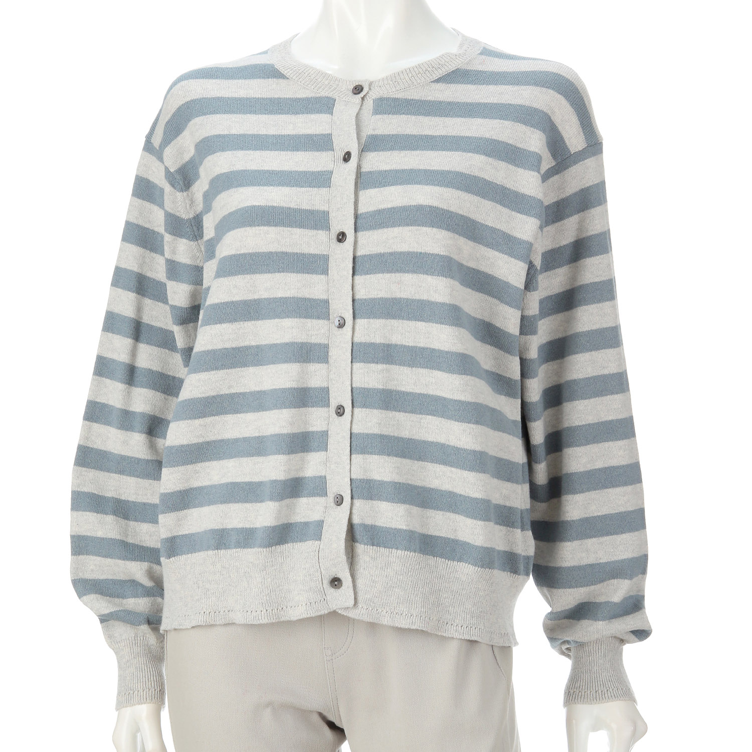 YARRA コットンカシミヤクルーカーディガン - 画像4