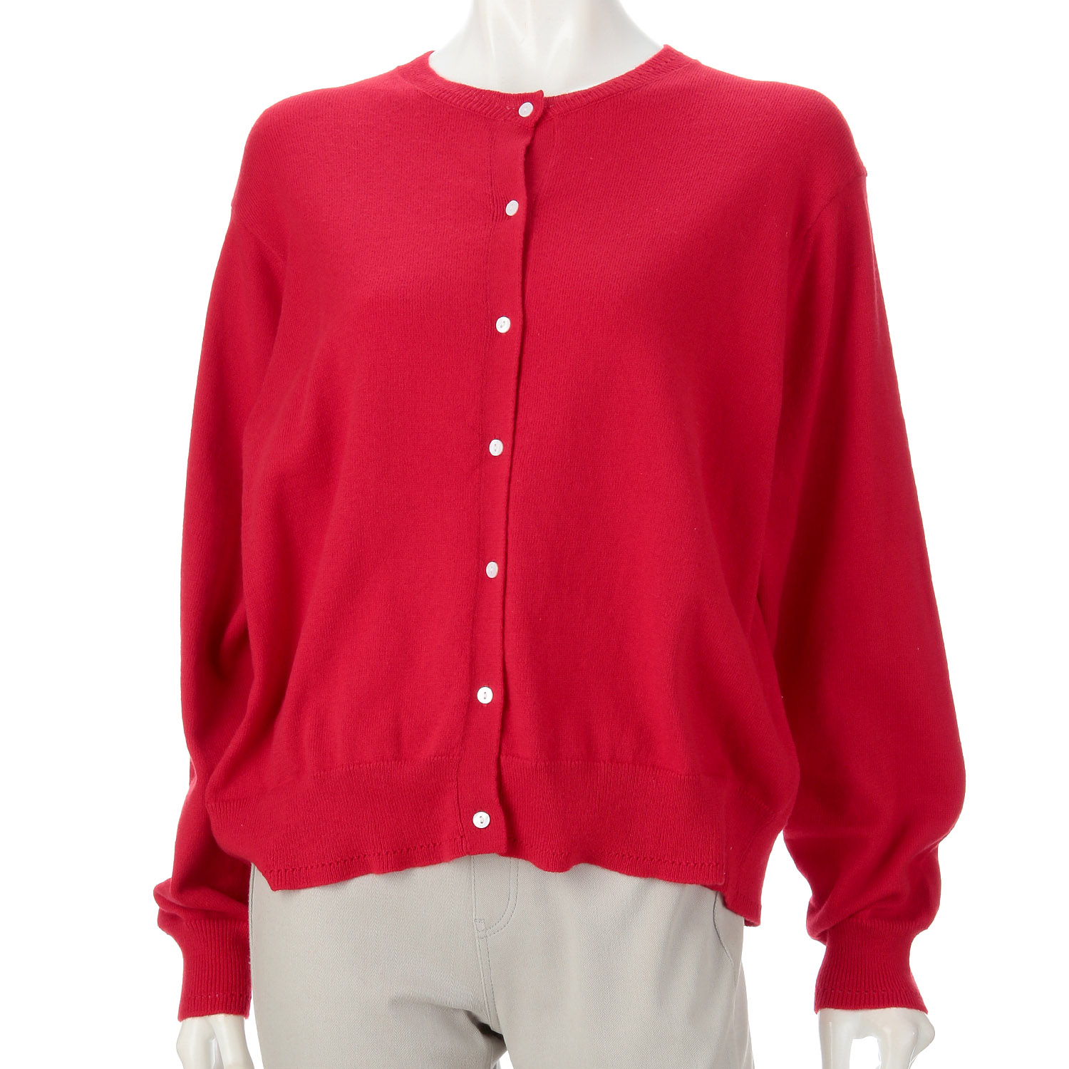 YARRA コットンカシミヤクルーカーディガン - 画像8