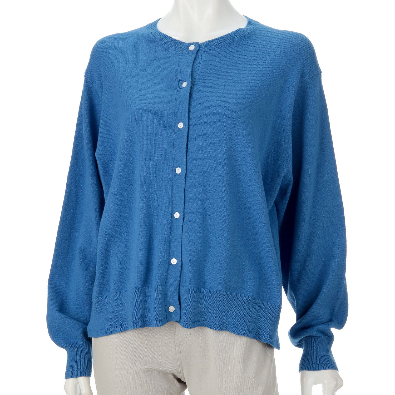 YARRA コットンカシミヤクルーカーディガン - 画像10