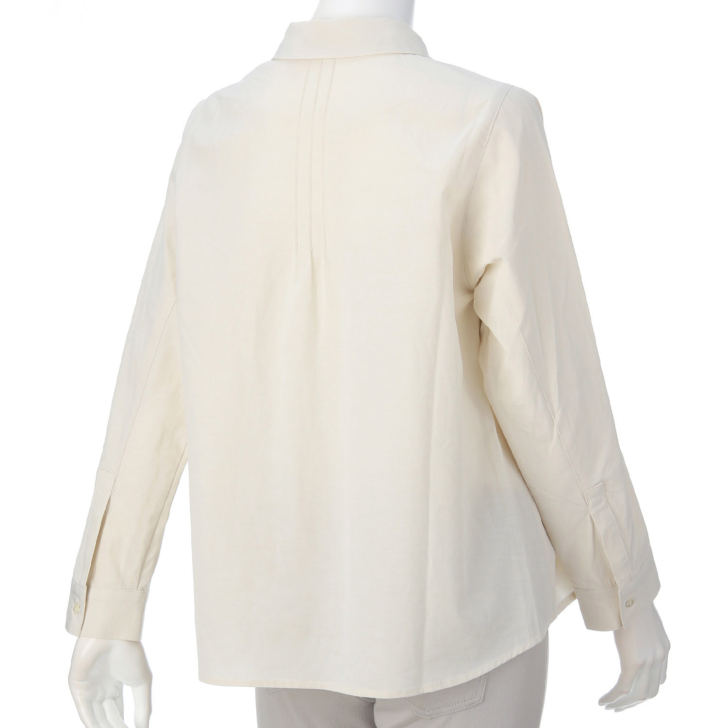 YARRA フラットカラーオープンブラウス - 画像4