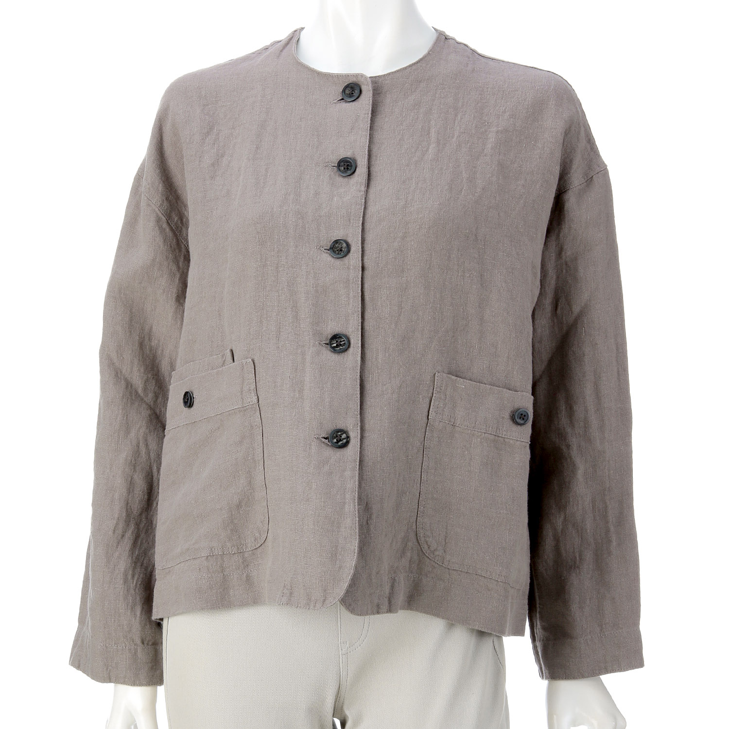 YARRA リネンノーカラージャケット