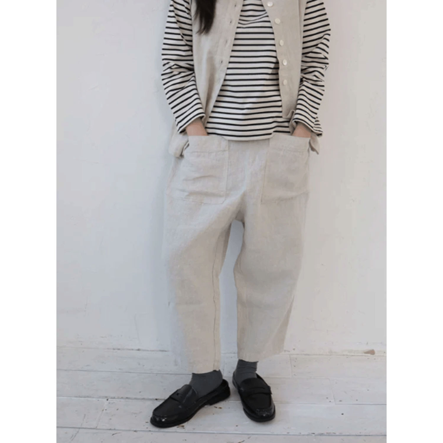 YARRA フロントポケット8分丈パンツ