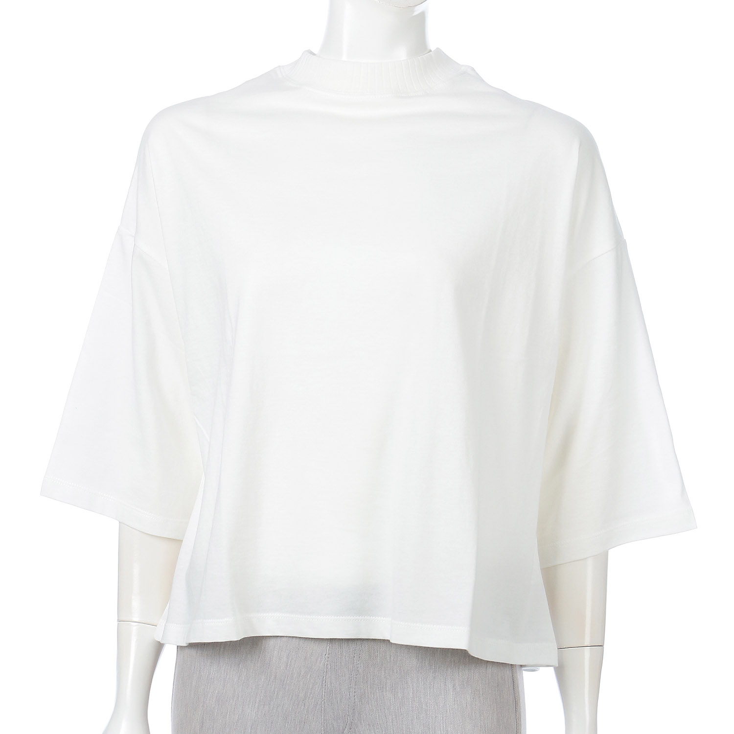 ciroc 七分袖ネックリブシャツ - 画像3