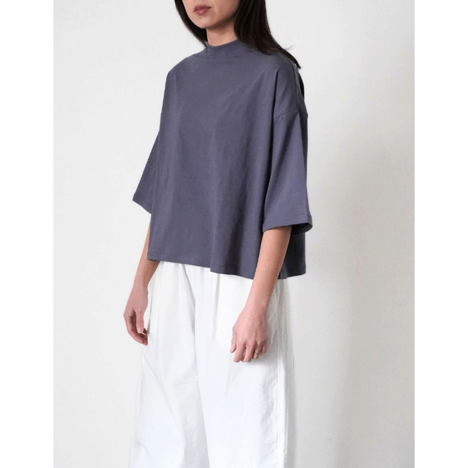 ciroc 七分袖ネックリブシャツ - 画像4