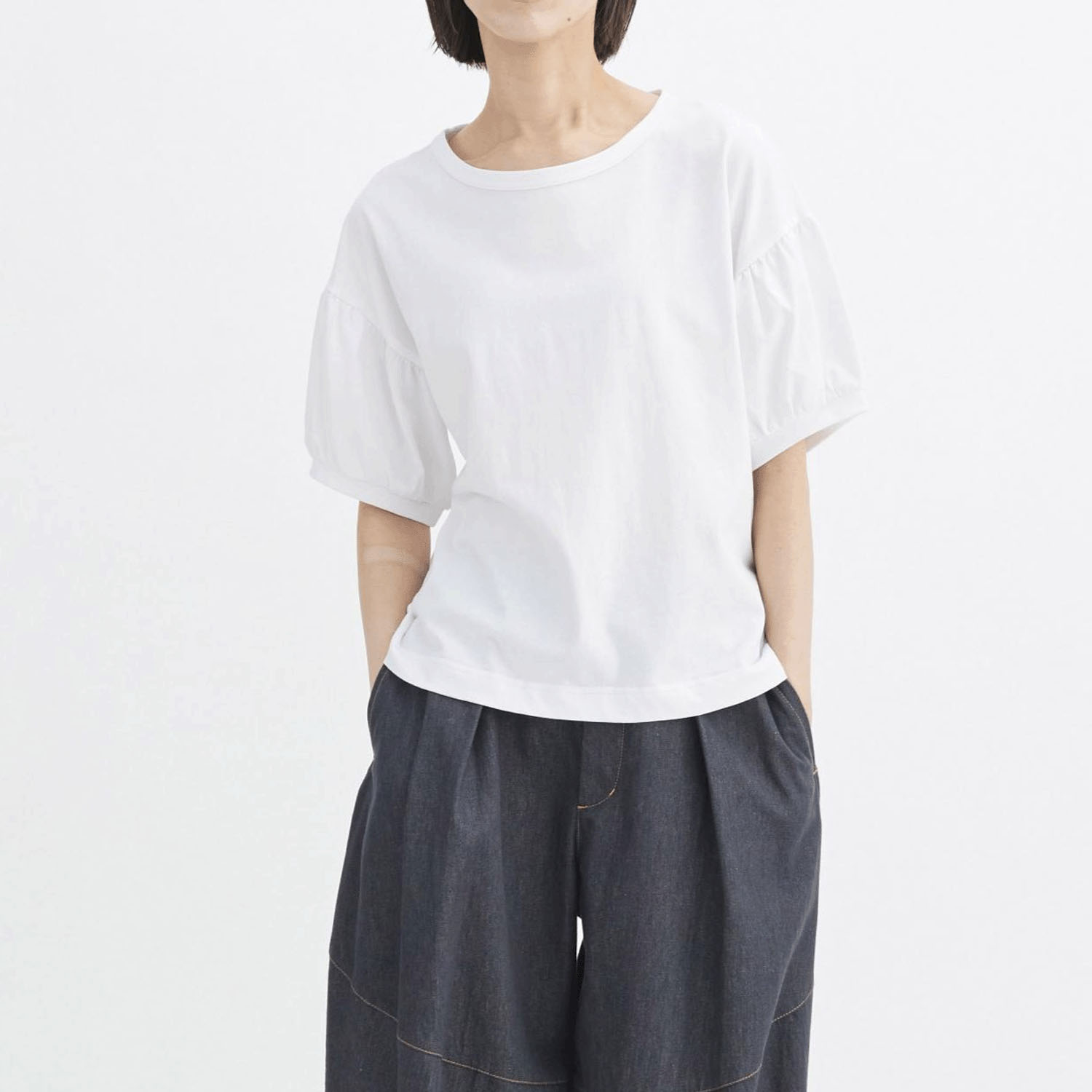 【ETONET限定】ATELIER EQUAL style コットン天竺ボリュームスリーブプルオーバー