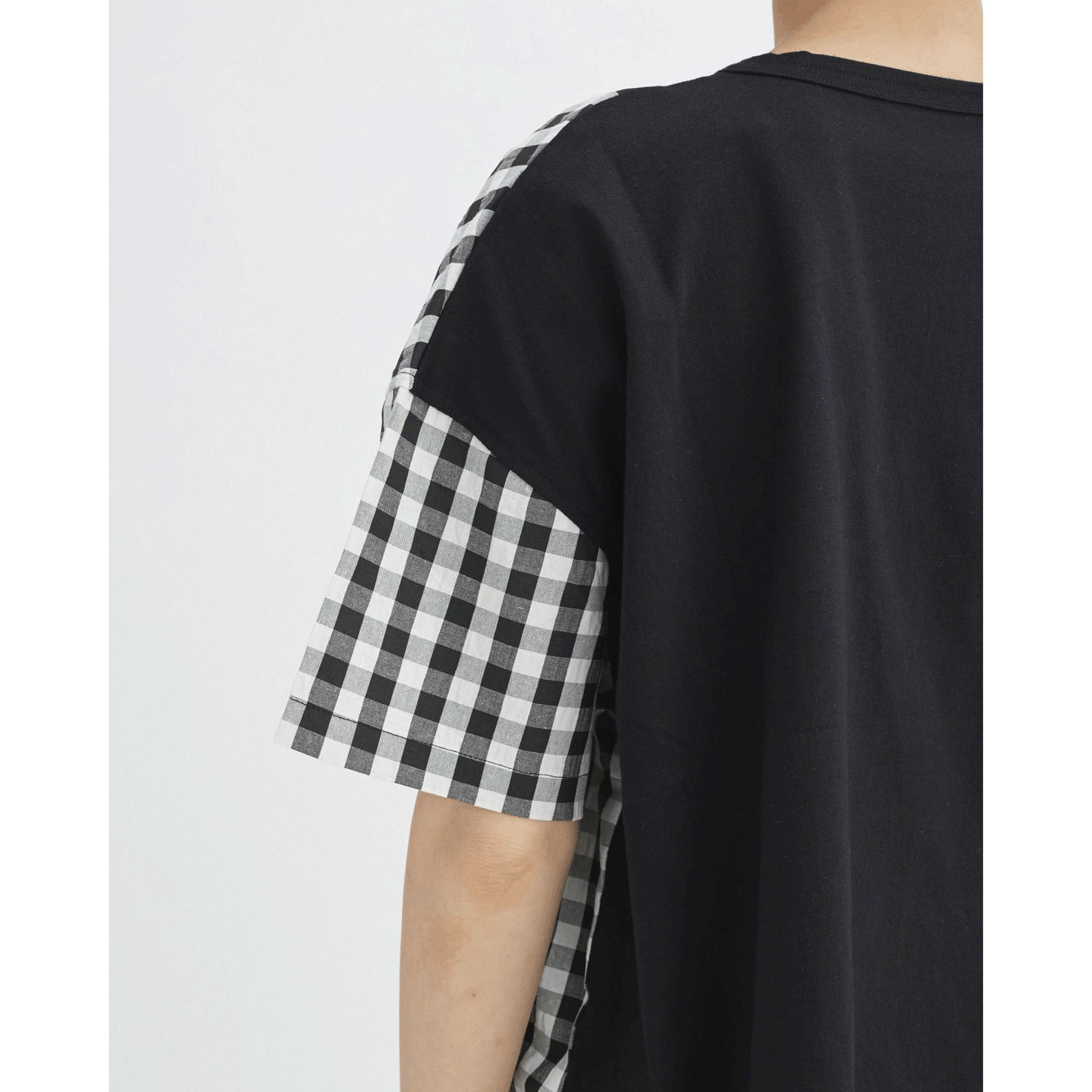 【ETONET限定】ATELIER EQUAL style ギンガムチェック天竺切替プルオーバー - 画像9