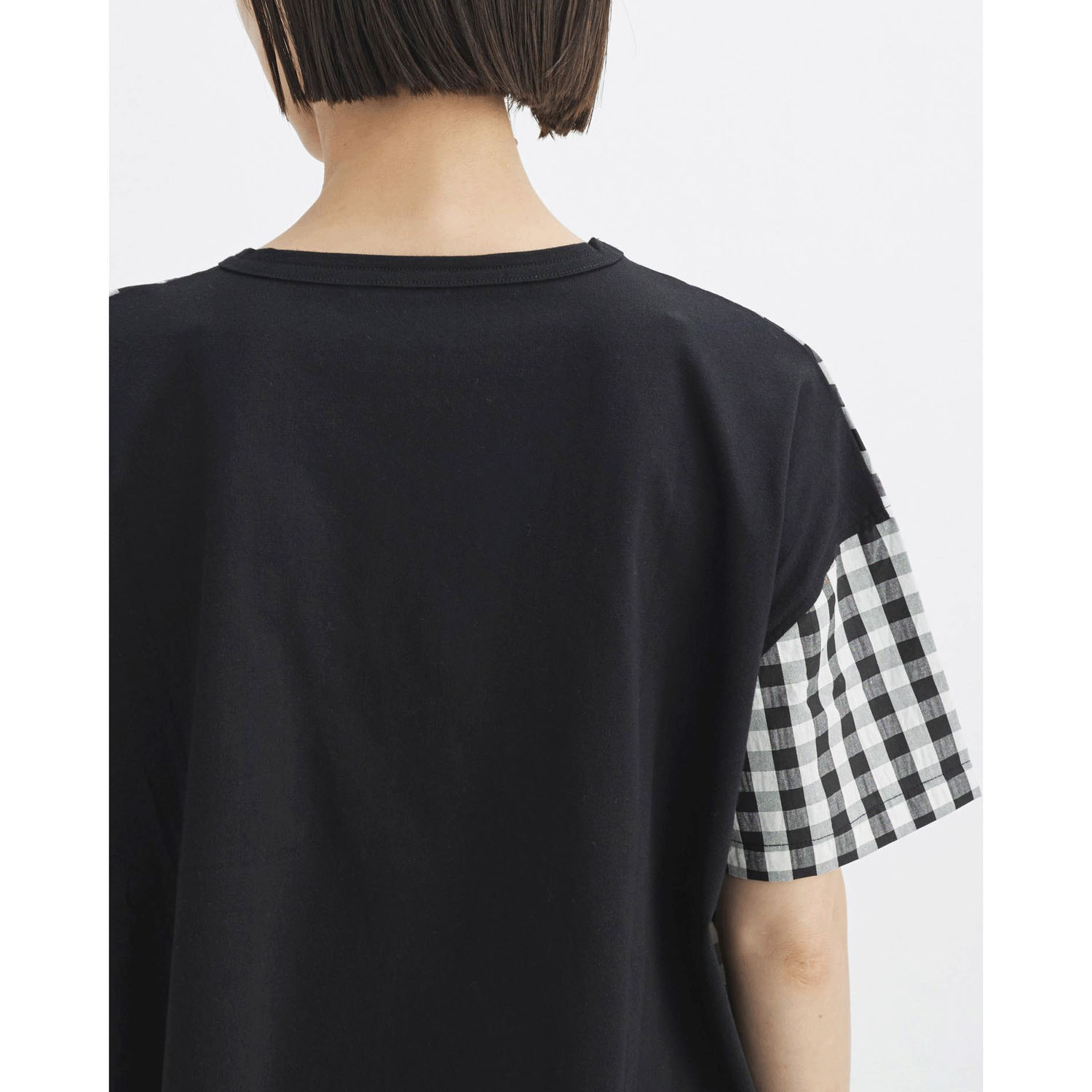 【ETONET限定】ATELIER EQUAL style ギンガムチェック天竺切替プルオーバー - 画像10