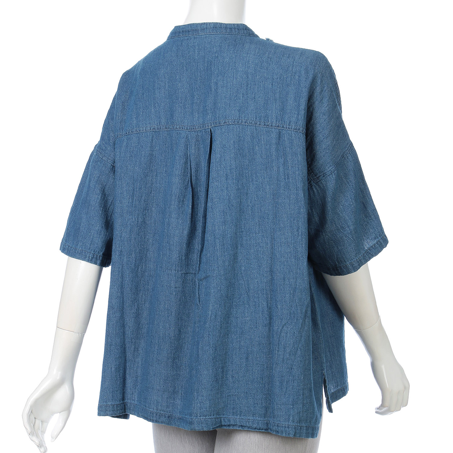 4．5oz綿麻甘撚りデニム（ista－ireオリジナル生地） フリンジブラウス - 画像6