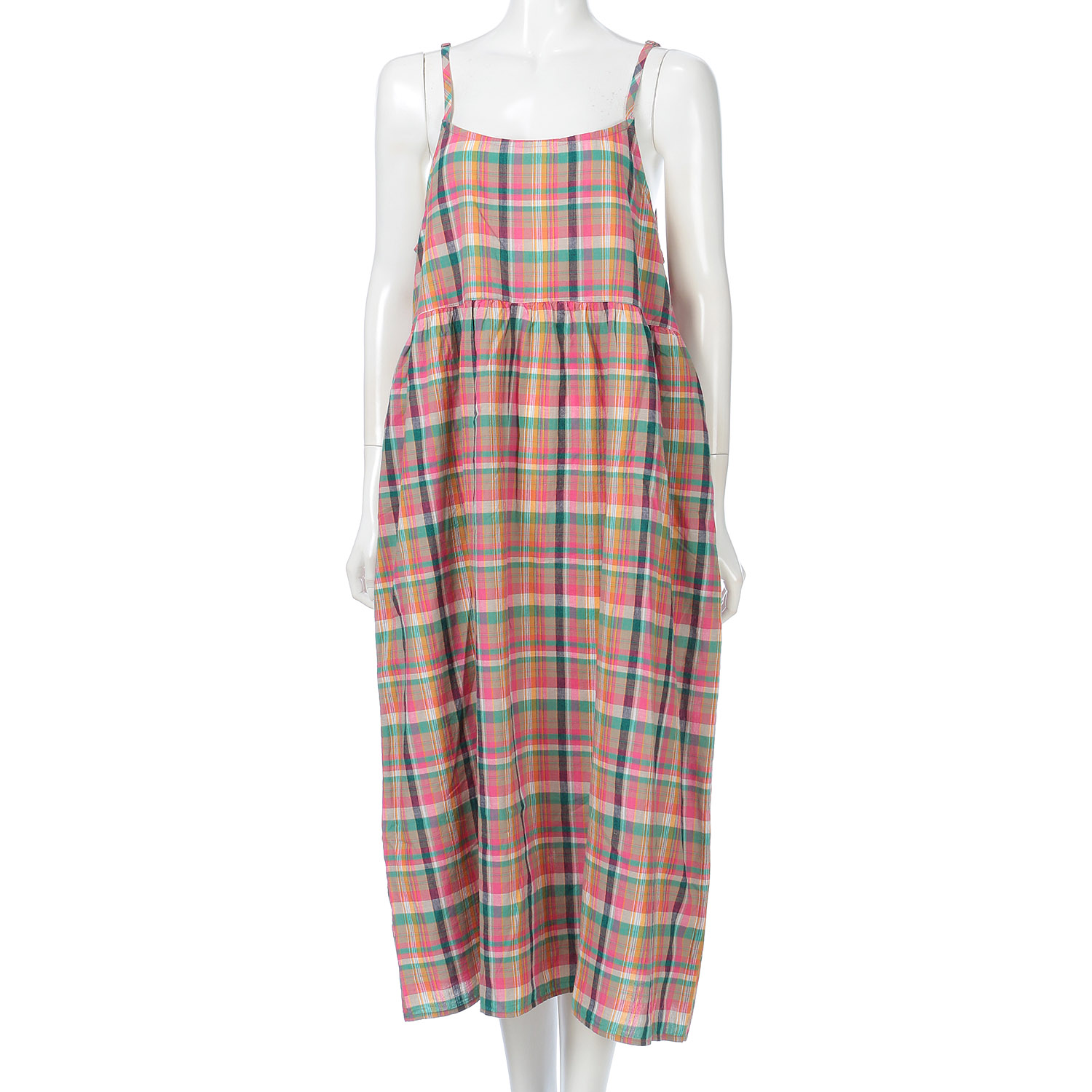 ista－ire マドラスチェック 2WAYキャミワンピース - 画像2