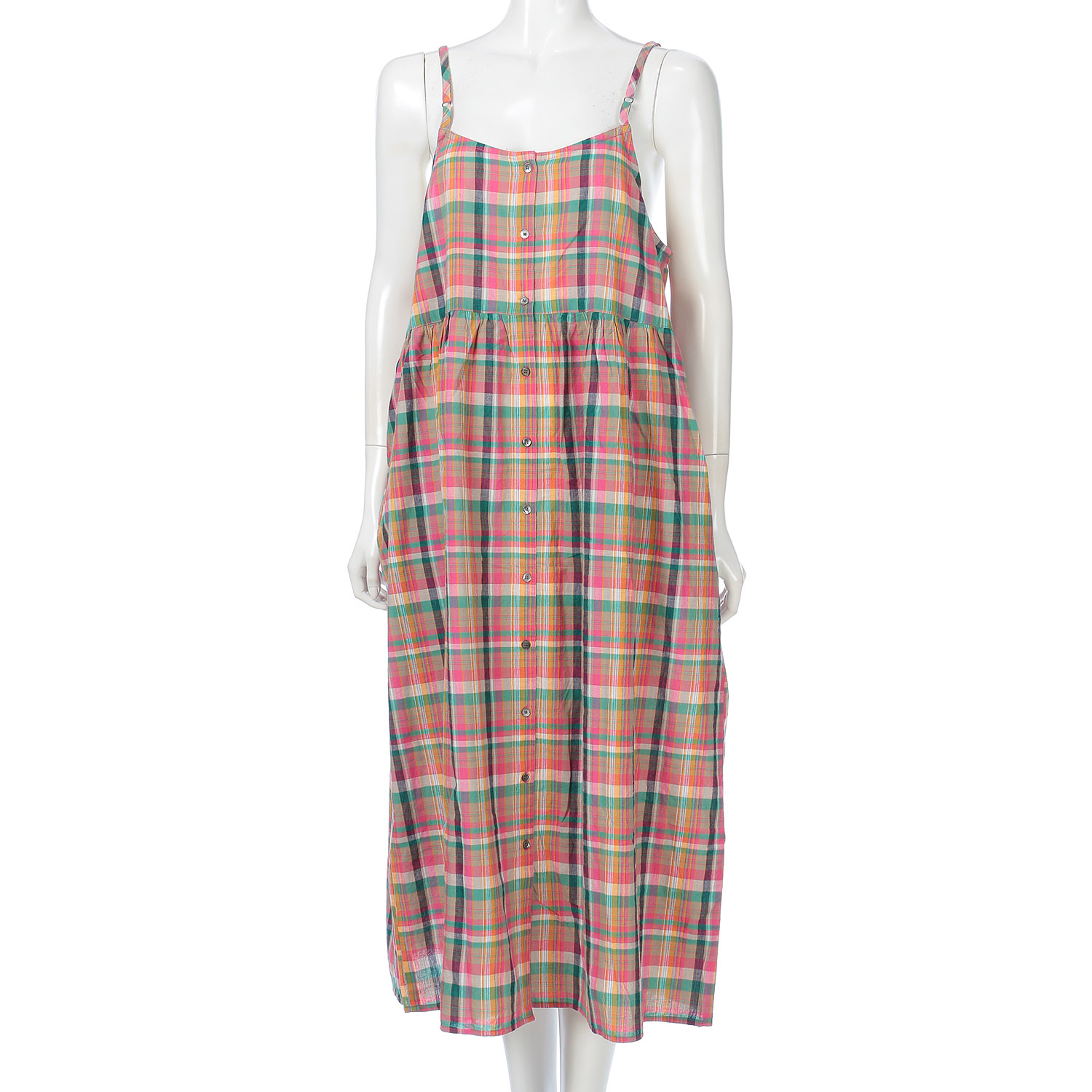 ista－ire マドラスチェック 2WAYキャミワンピース - 画像3