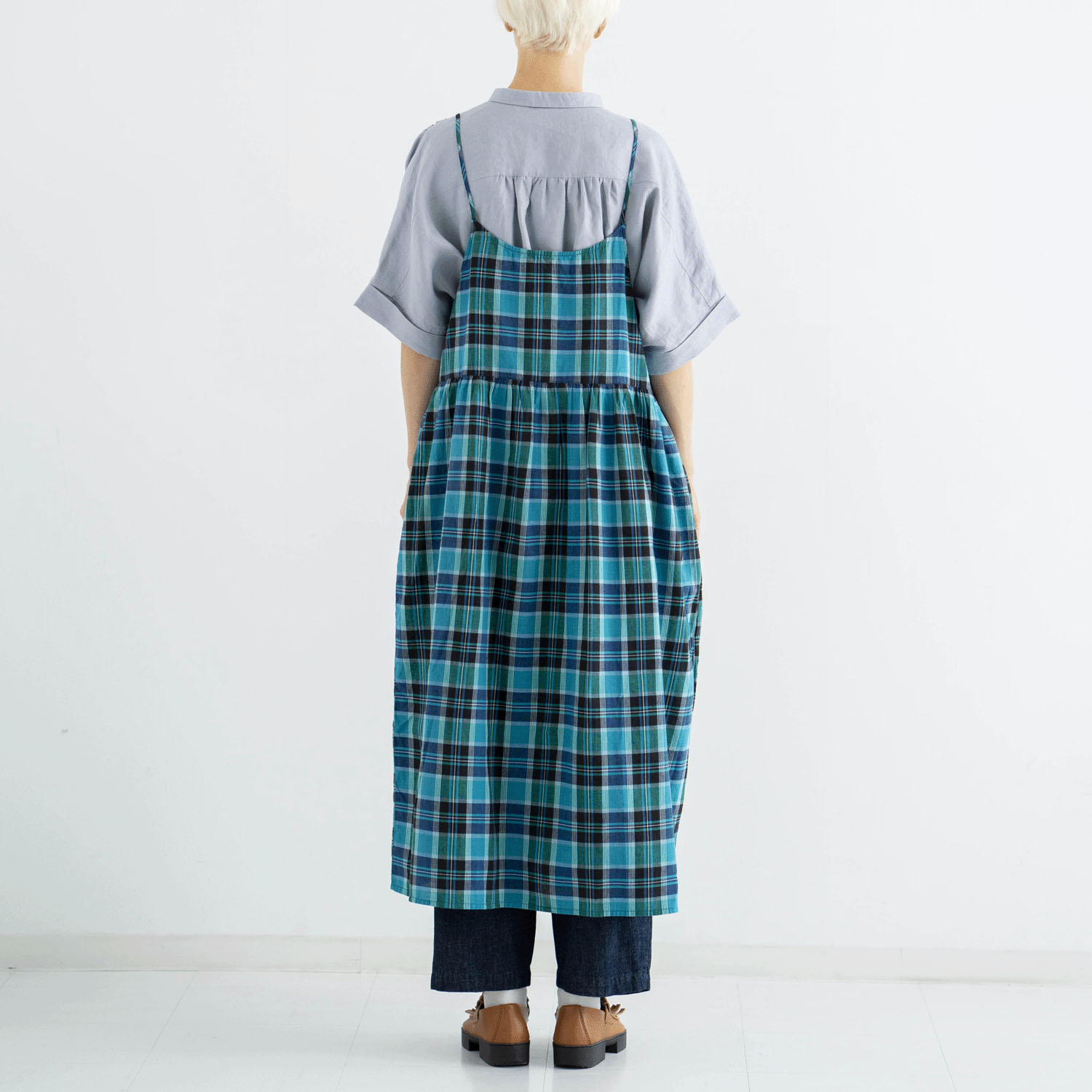 ista－ire マドラスチェック 2WAYキャミワンピース - 画像7