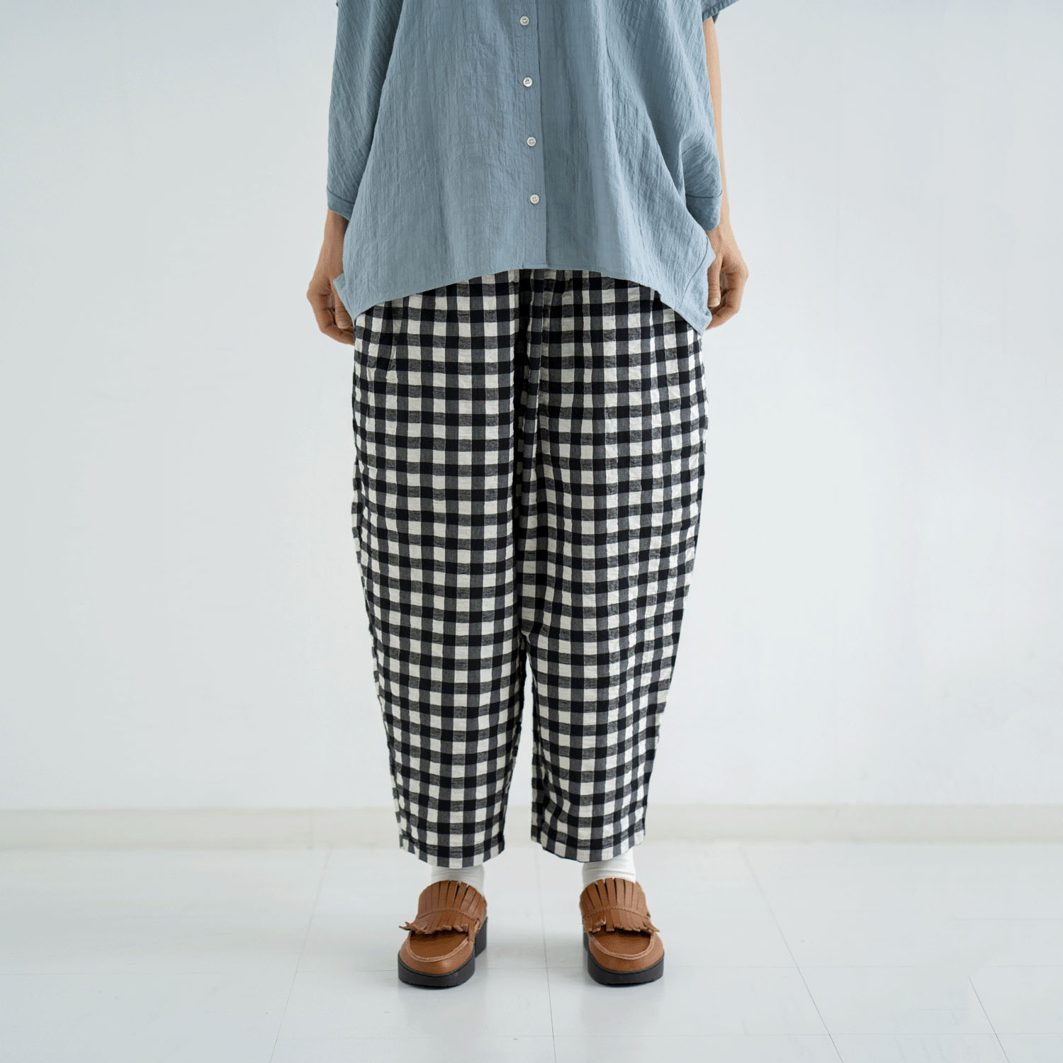 ista－ire ワッシャーチェック istaパンツ - 画像2