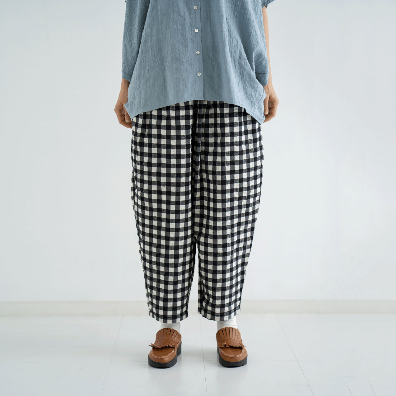 ista－ire ワッシャーチェック istaパンツ