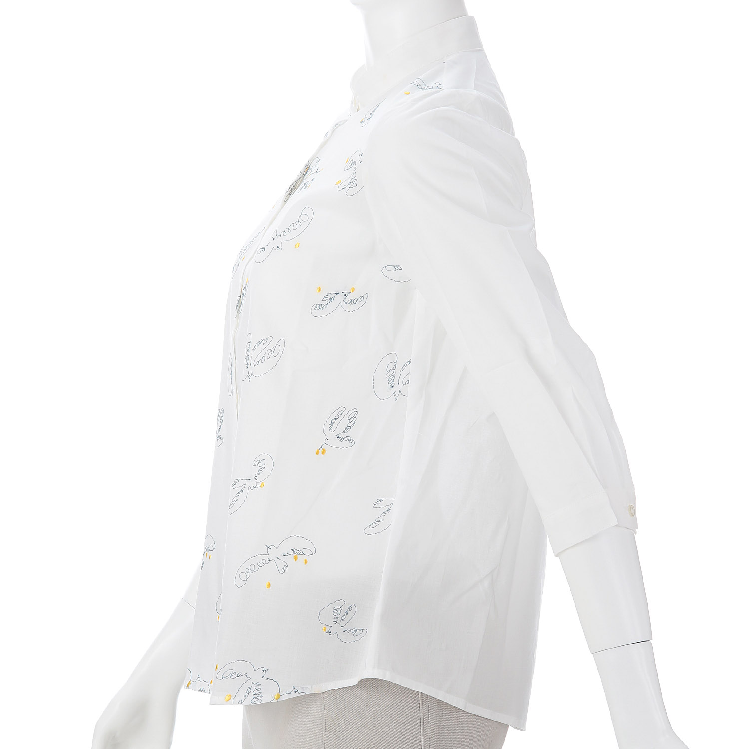 Parkes スタンドカラーレギュラーシャツ - 画像4