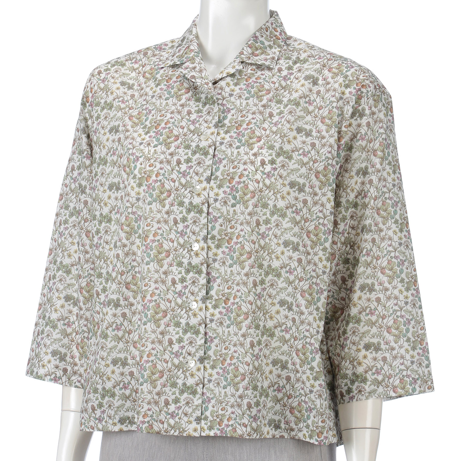 Parkes LIBERTY ミニオープンカラーシャツ