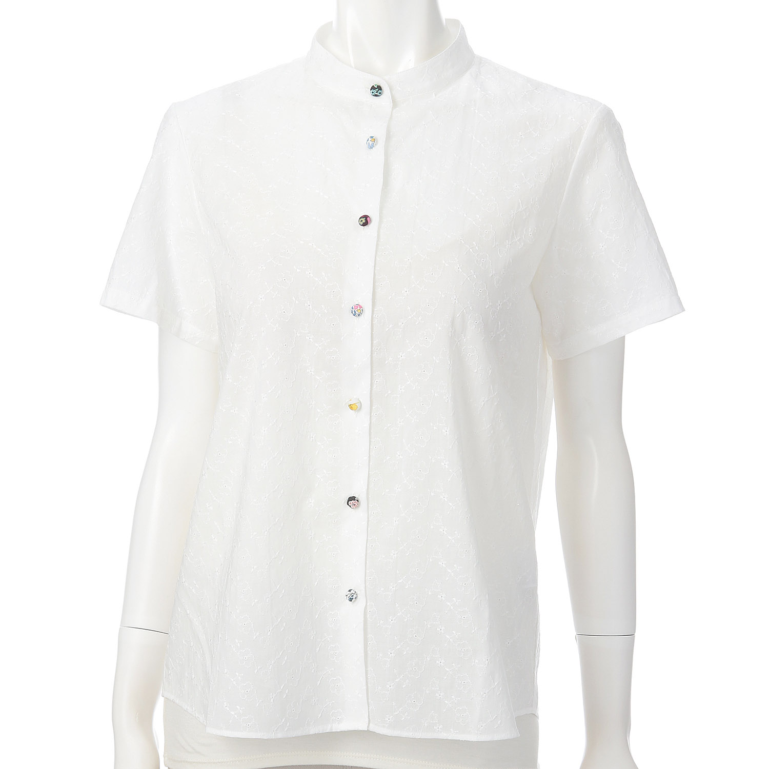 Parkes スタンドカラーレギュラーシャツ