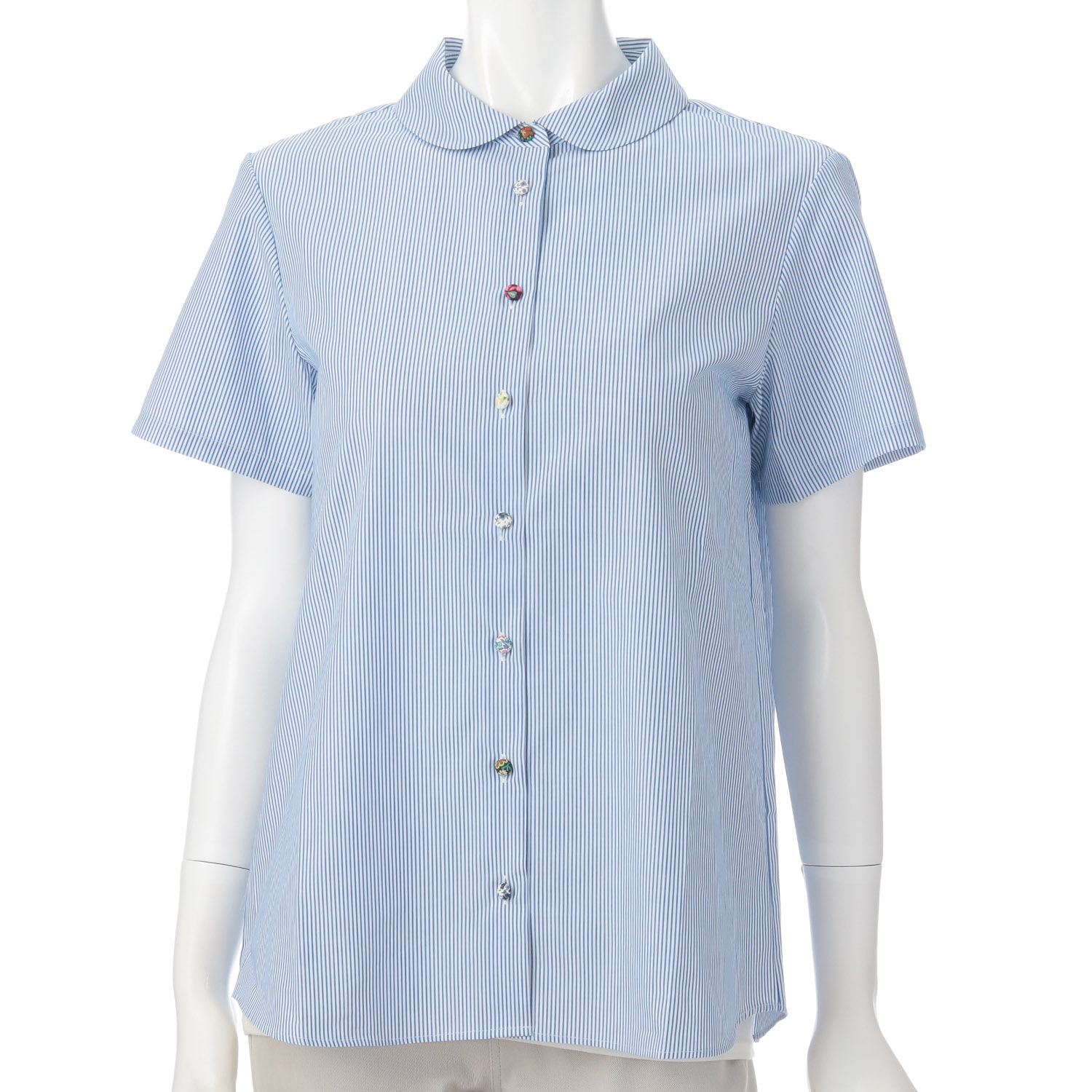 Parkes LIBERTY釦 ラウンドカラーシャツ - 画像4