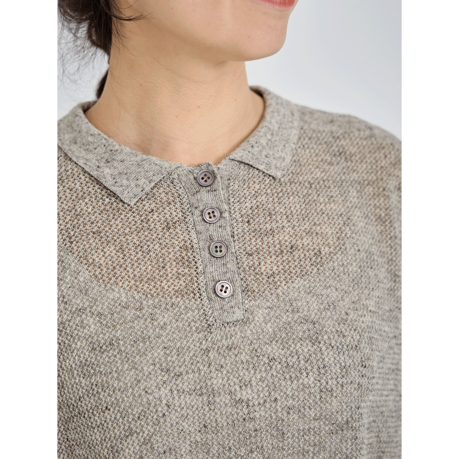 YURK geniet van 鹿の子編みPOLO - 画像5