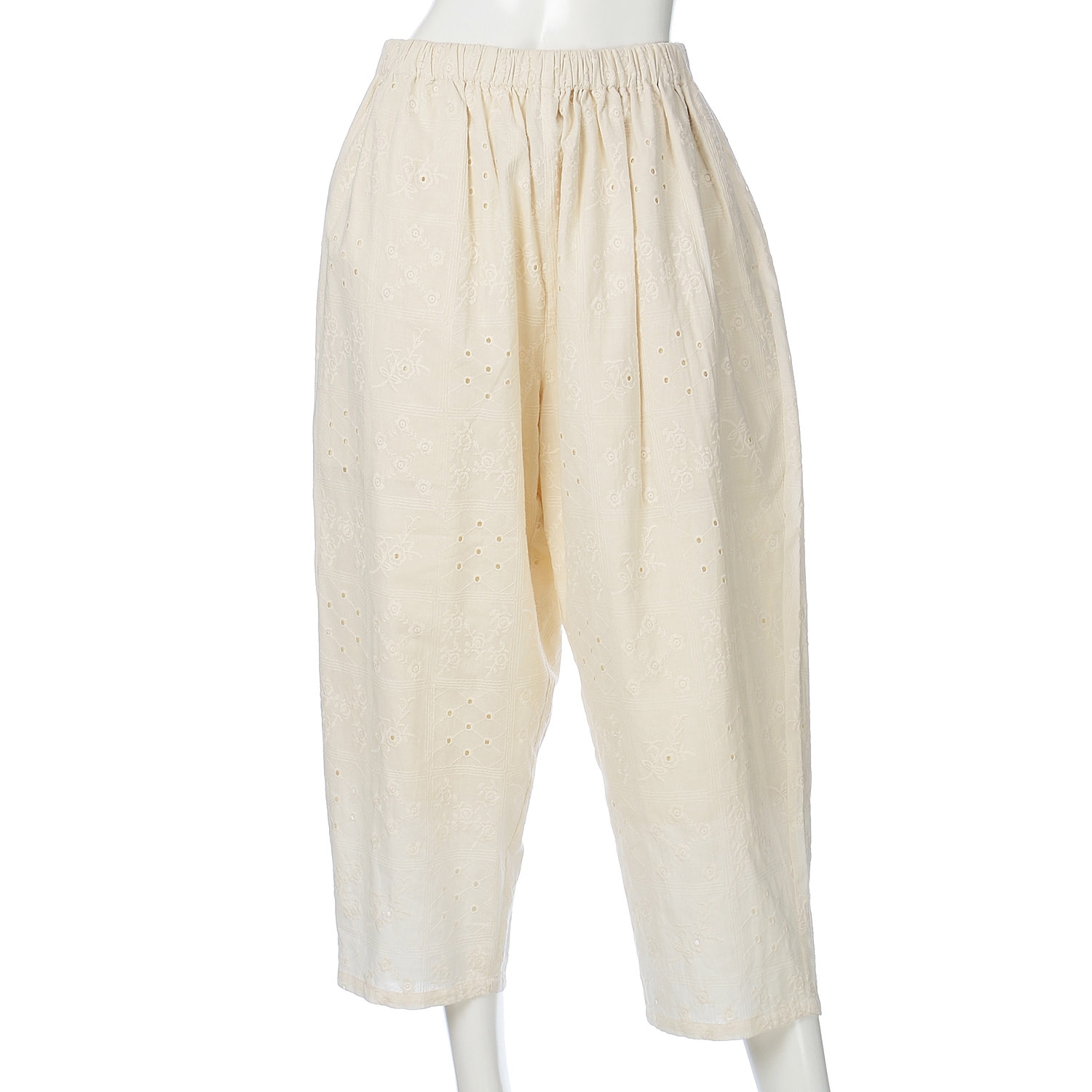 YURK geniet van パッチワーク刺繍ユルっとパンツ - 画像4