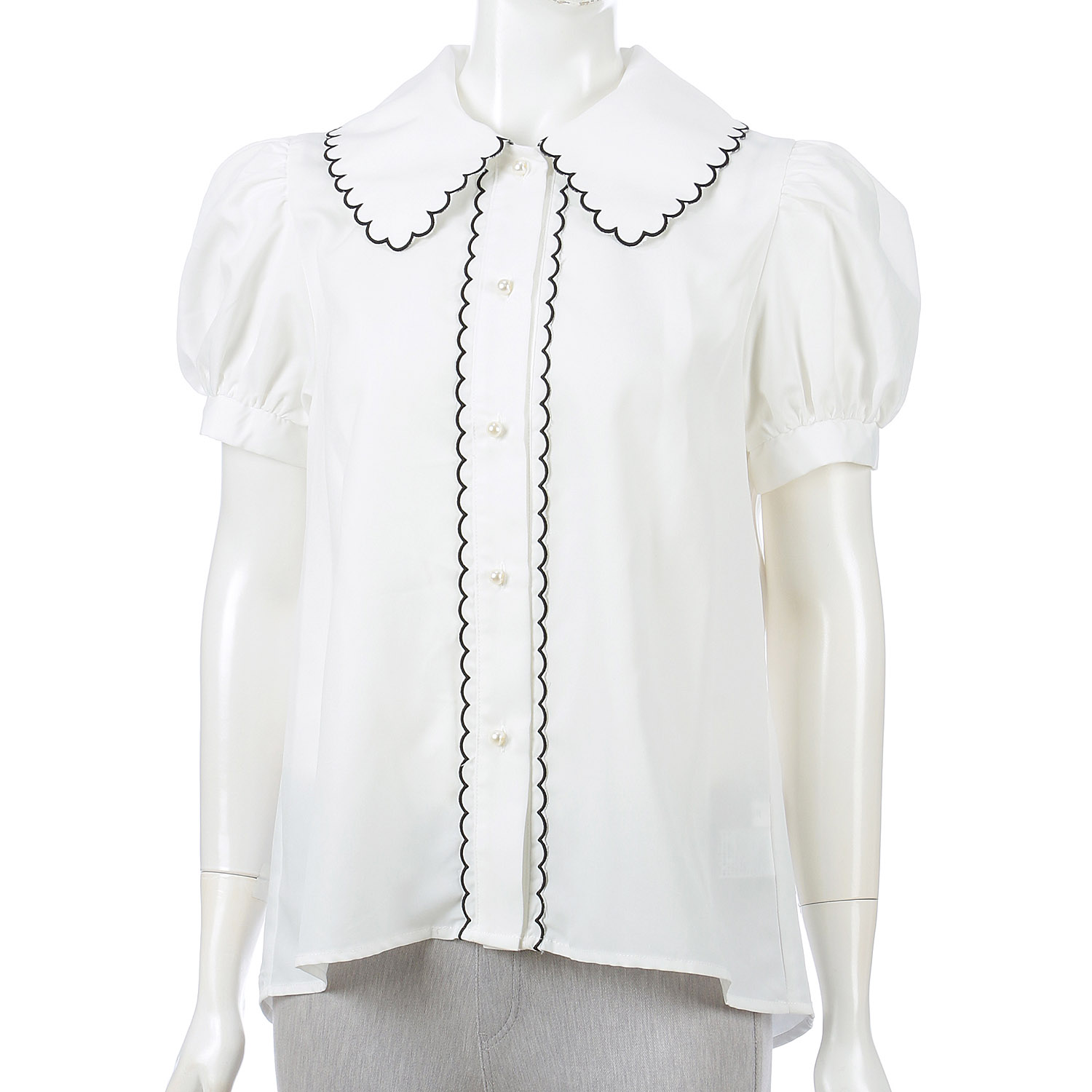 スカラップデザインブラウス - 画像6