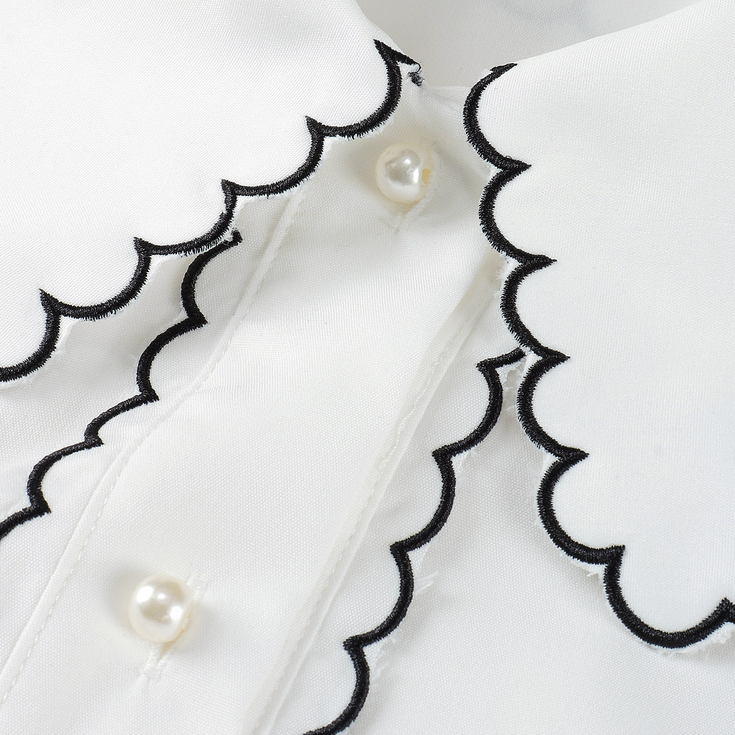 スカラップデザインブラウス - 画像9