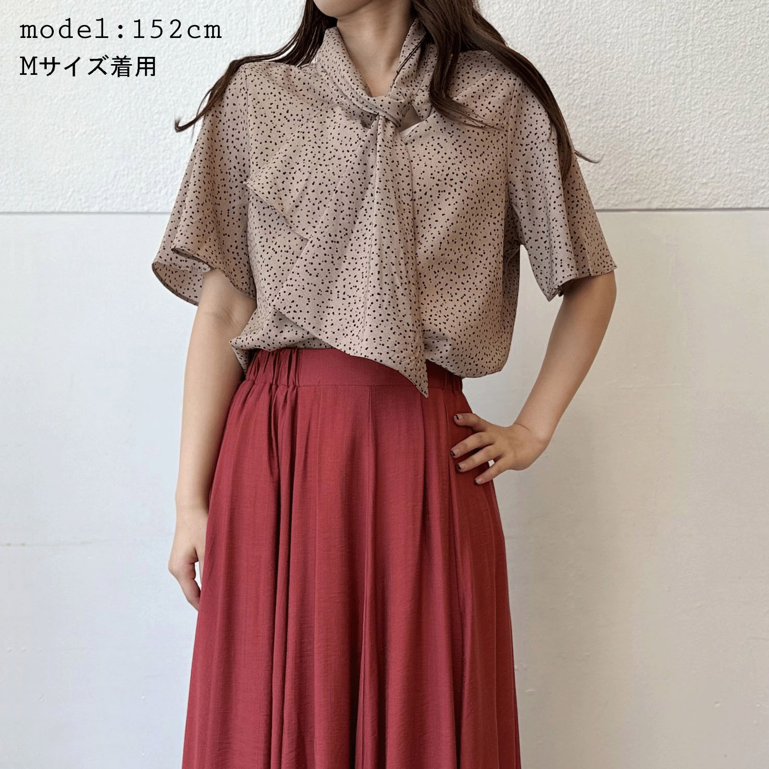 ベネシャンボウタイブラウス