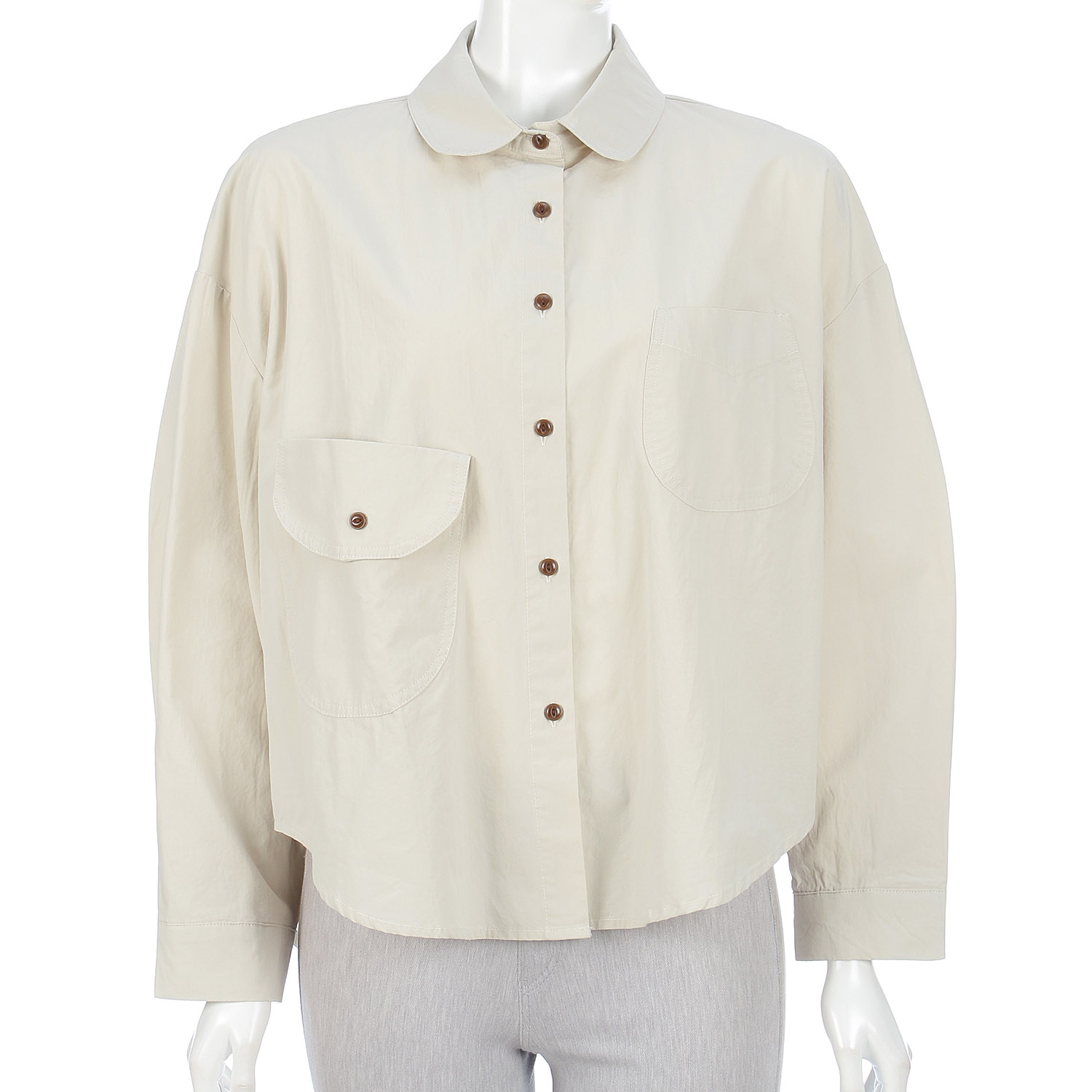 MAKITO 丸襟デザインポケットブラウス - 画像1