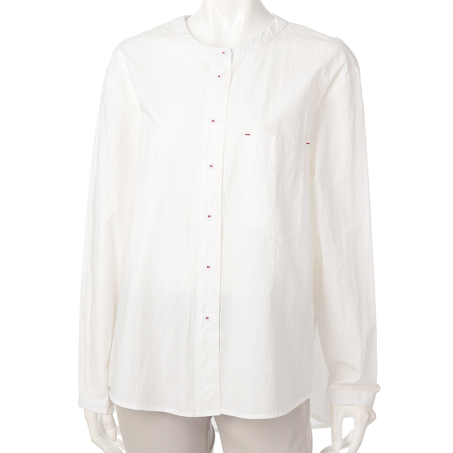 MAKITO ノーカラーステッチ配色ブラウス - 画像13