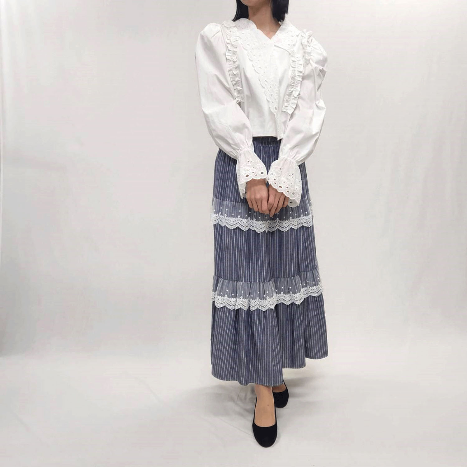 フリルデザインブラウス - 画像2