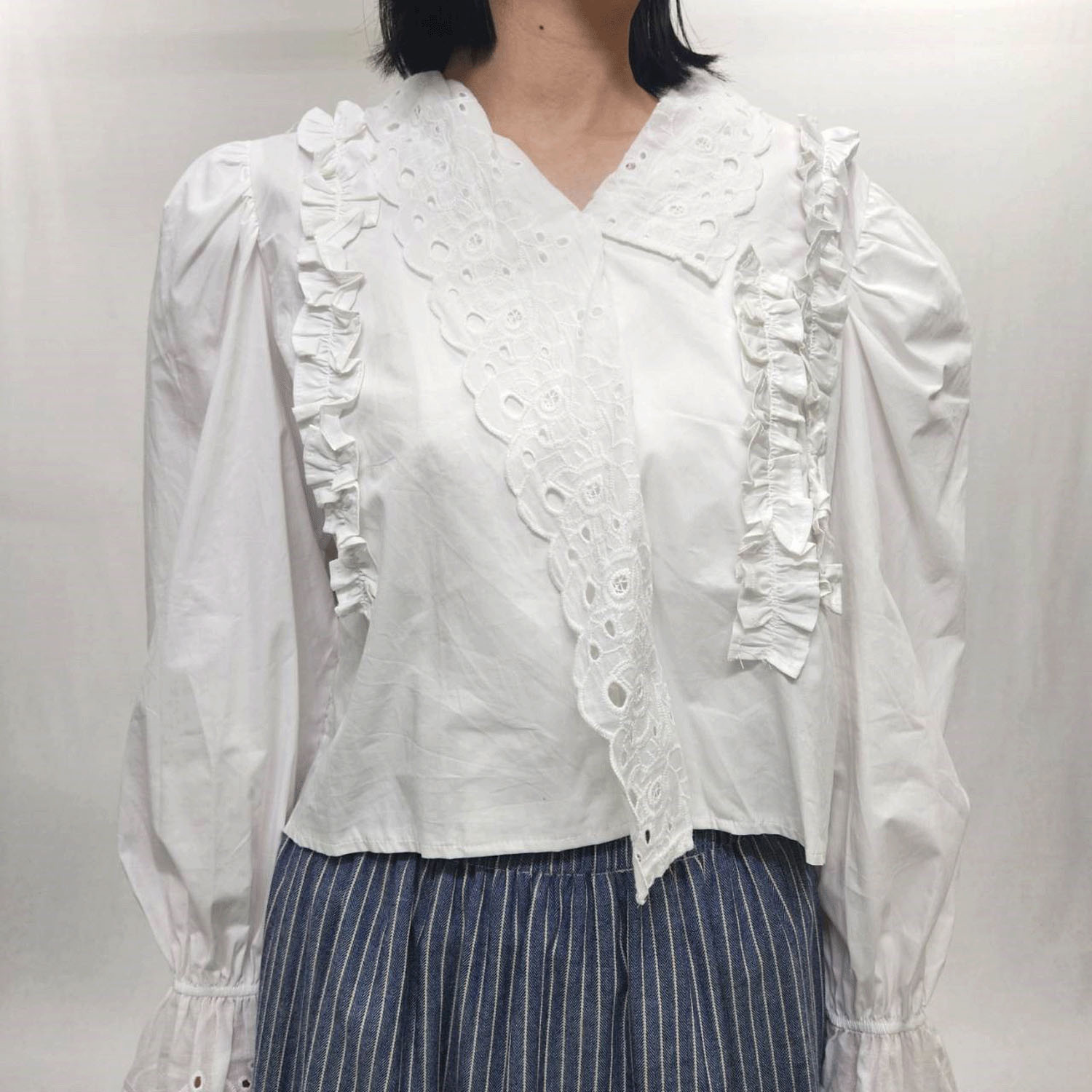 フリルデザインブラウス - 画像5