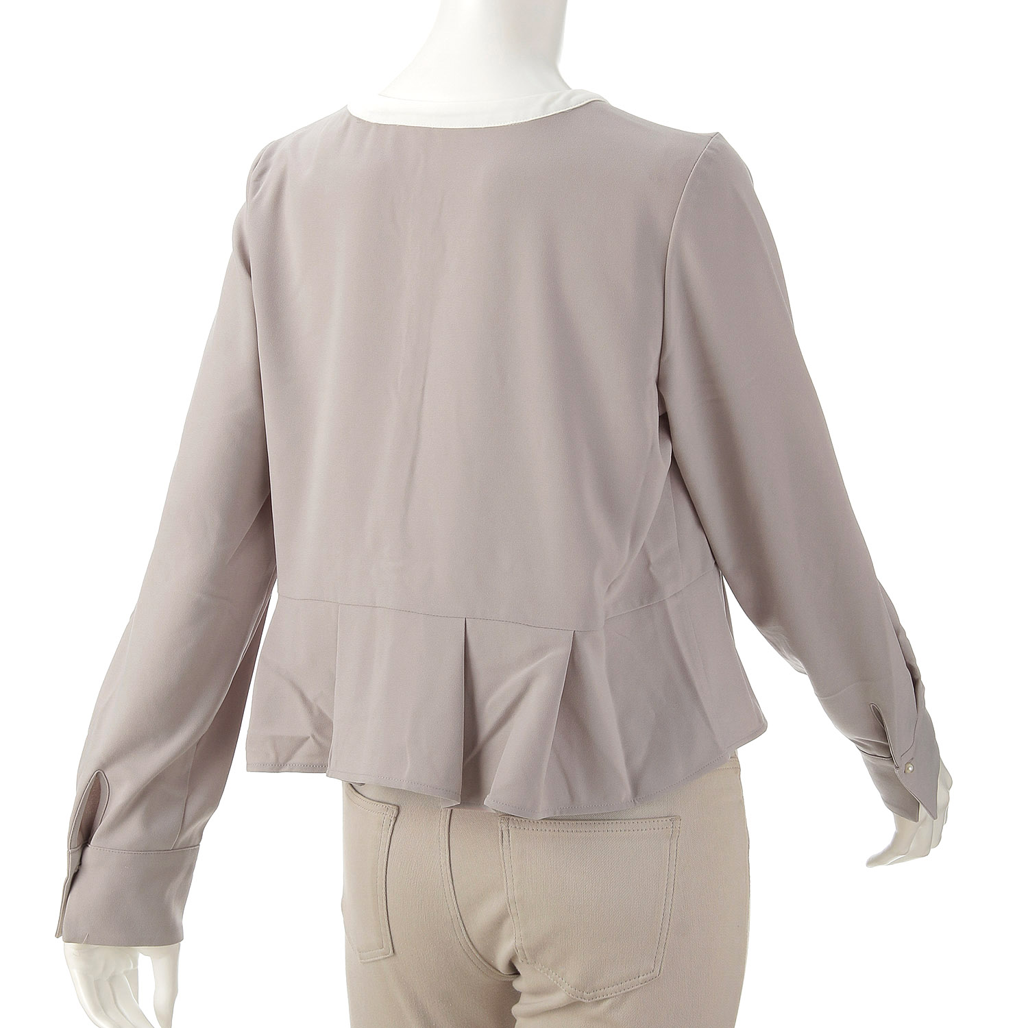 ジャケットライクノーカラーブラウス - 画像5