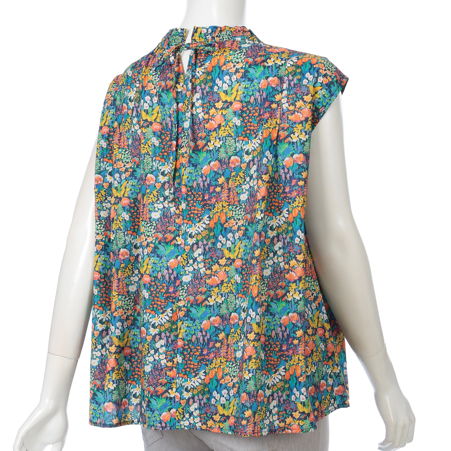 リバティフラワープリント柄ブラウス - 画像4