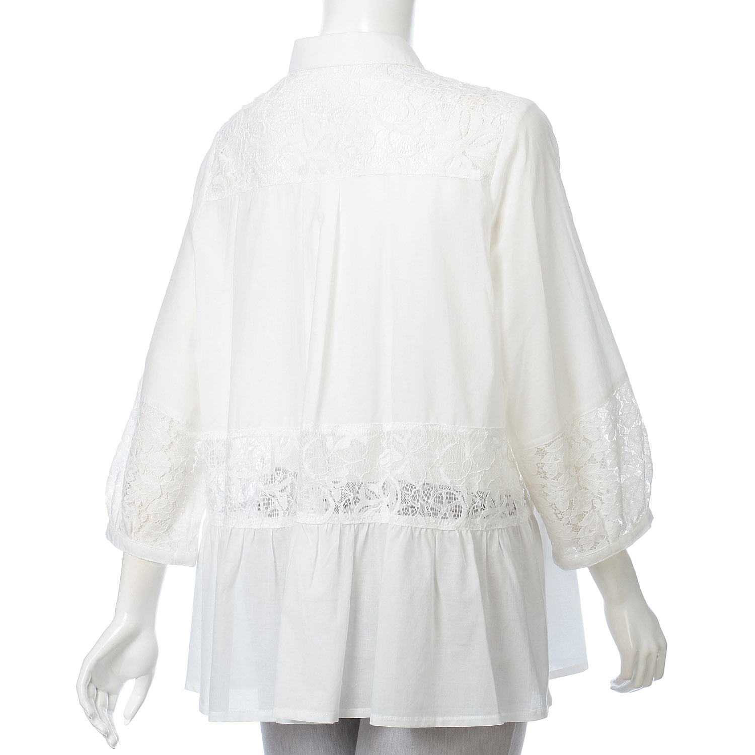 レース切替ブラウス - 画像4