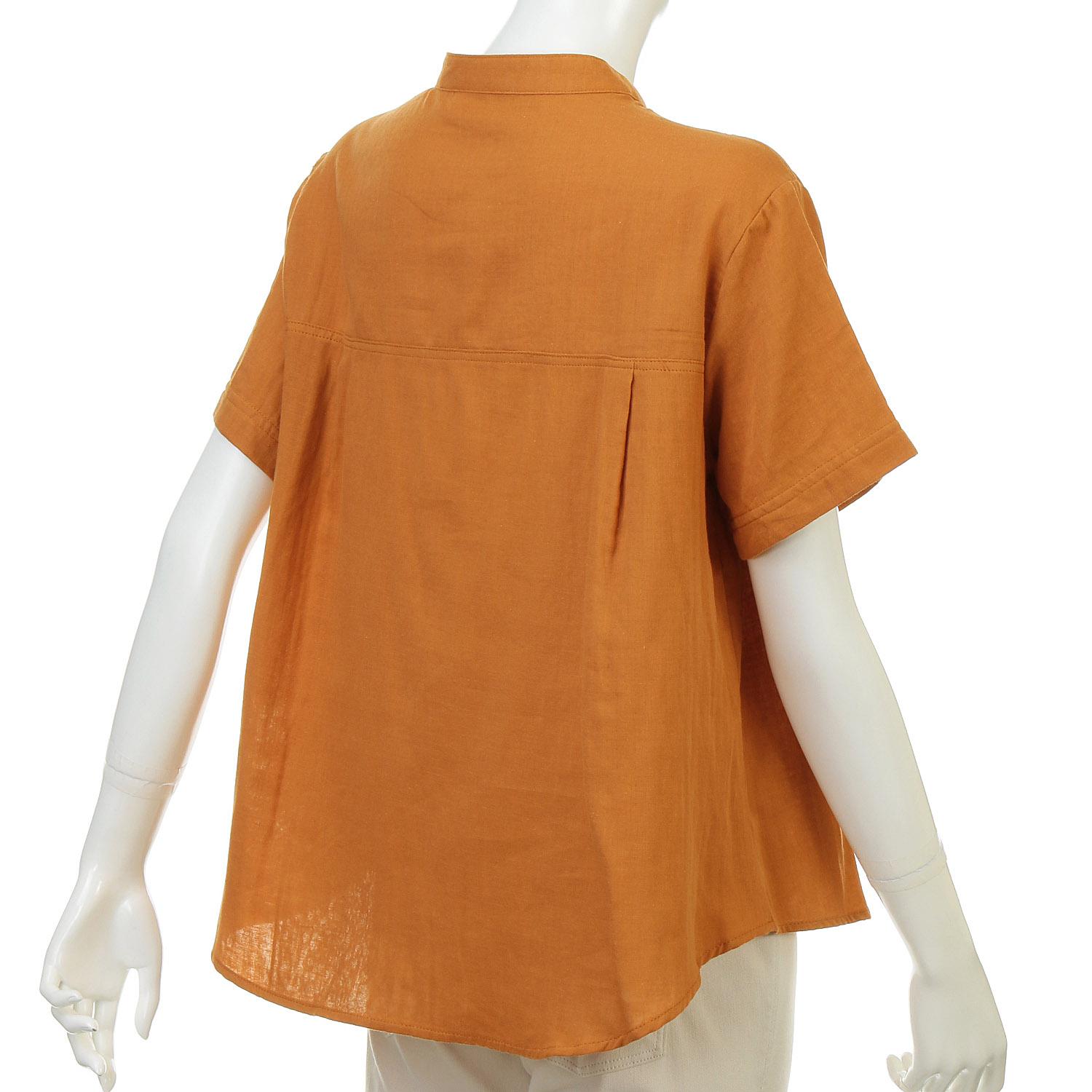 ガーゼバンドカラーブラウス - 画像4