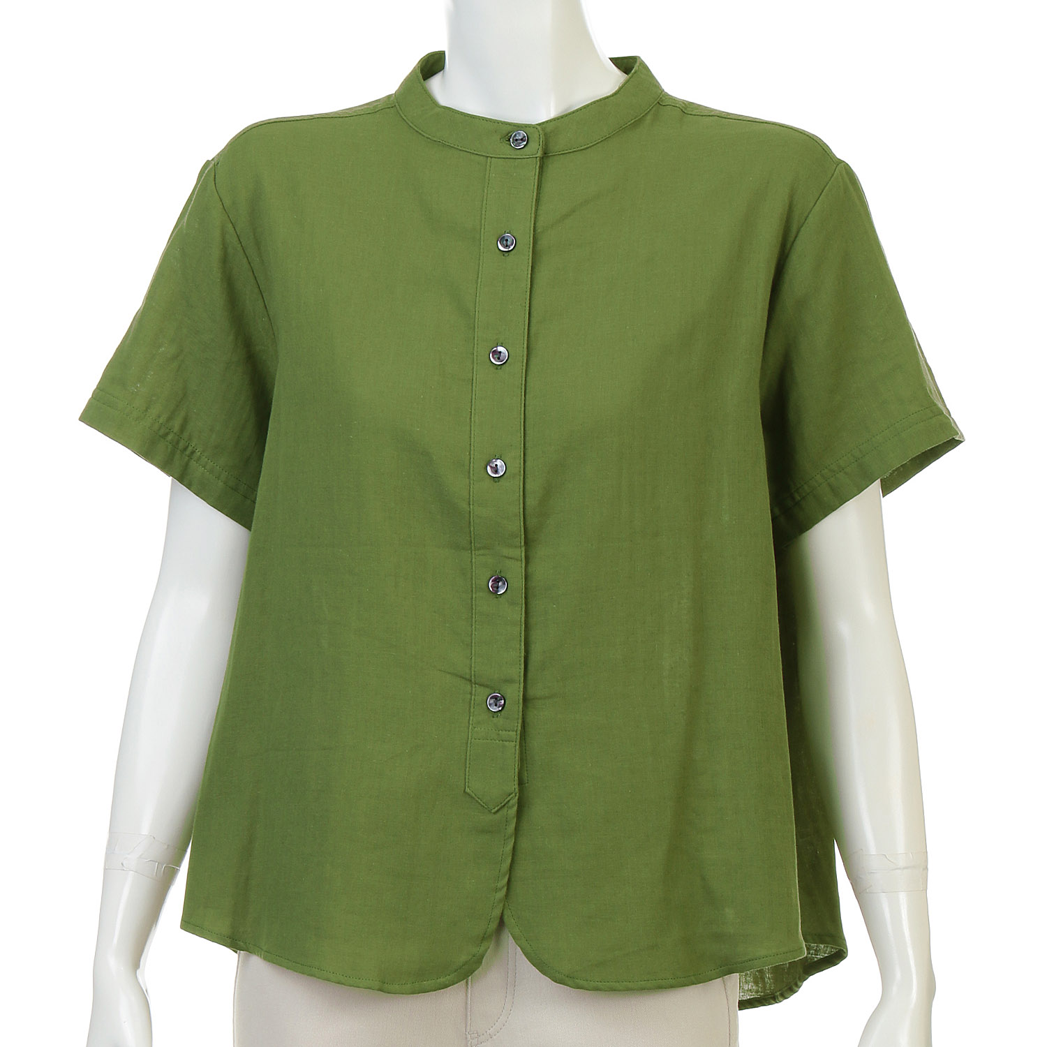 ガーゼバンドカラーブラウス - 画像7